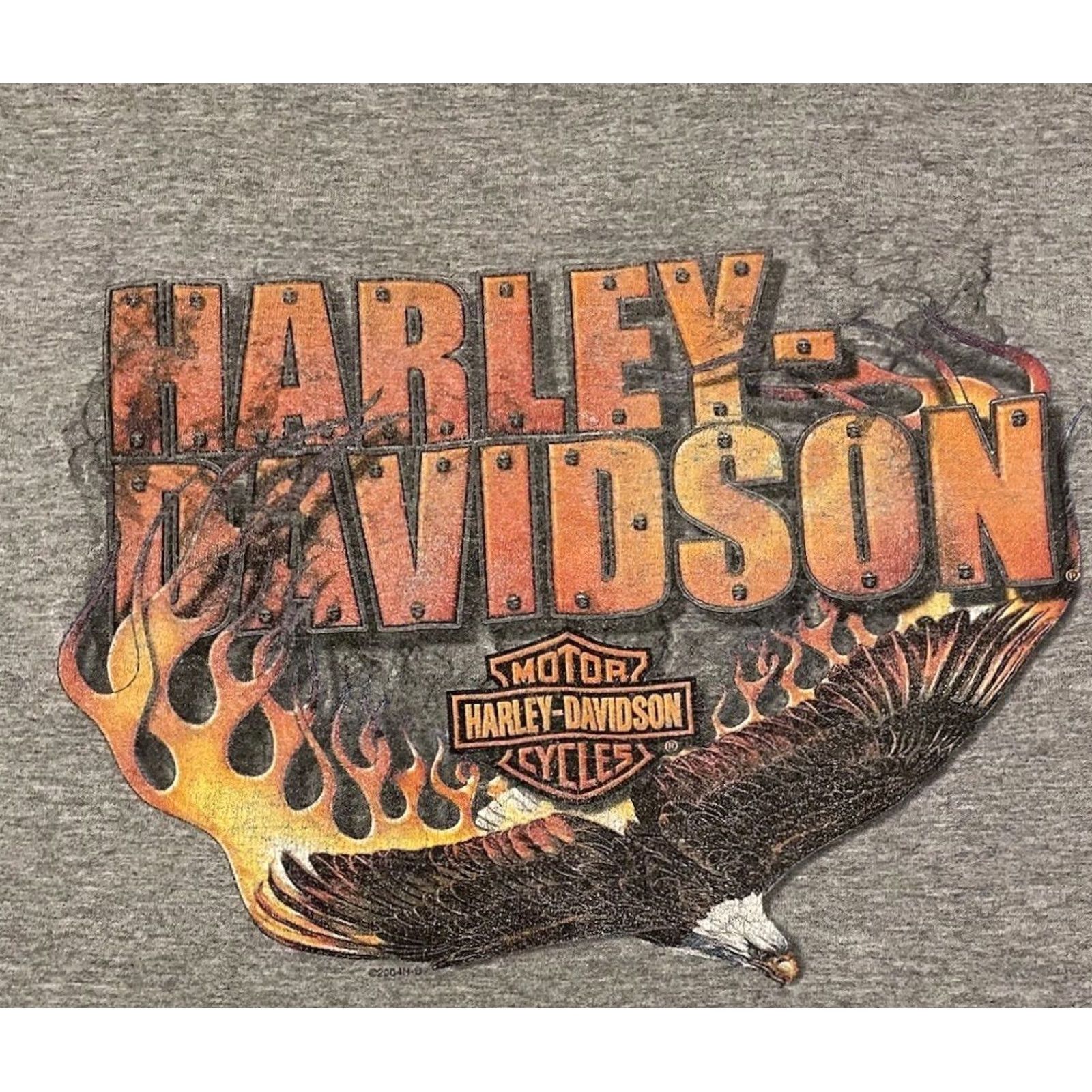 Vintage VINTAGE Harley Davidson Shirt 2XL Gray Sleeveless Distressed Eagle Flame Biker Grunge 90s Y2K Mens Size US XXL / EU 58 / 5 - 3 Thumbnail