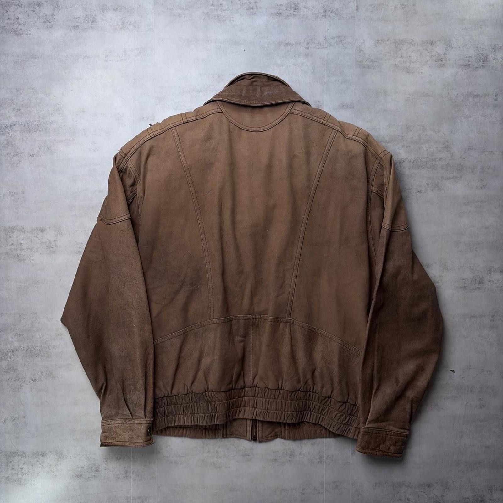 Other Vintage 90s Brown Tannery West Genuine Leather Bomber Jacket Size US M / EU 48-50 / 2 - 7 Thumbnail