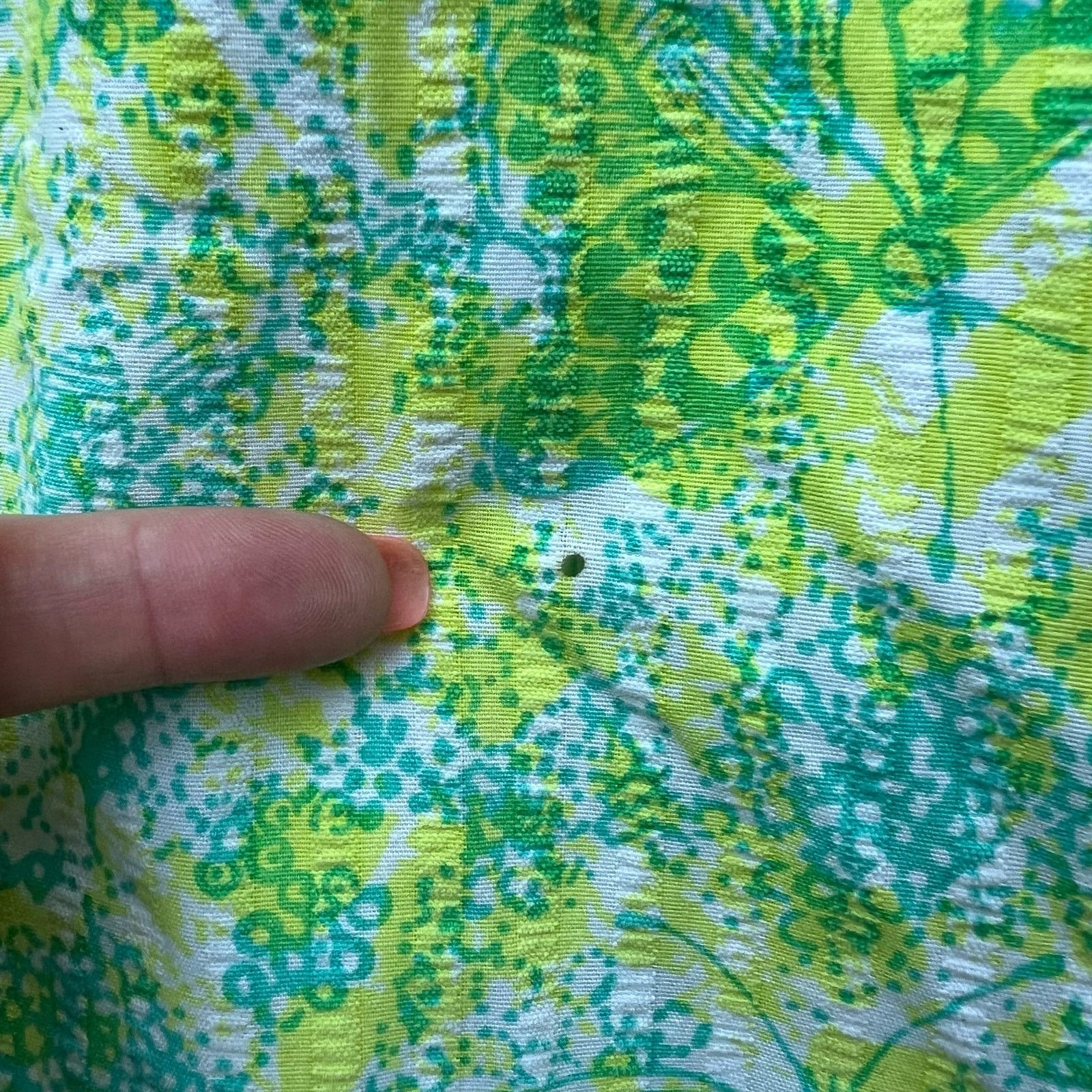 Lilly Pulitzer 60s Lilly Pulitzer Blue Green Daisy Butterfly Strap Sundress Size M / US 6-8 / IT 42-44 - 4 Thumbnail