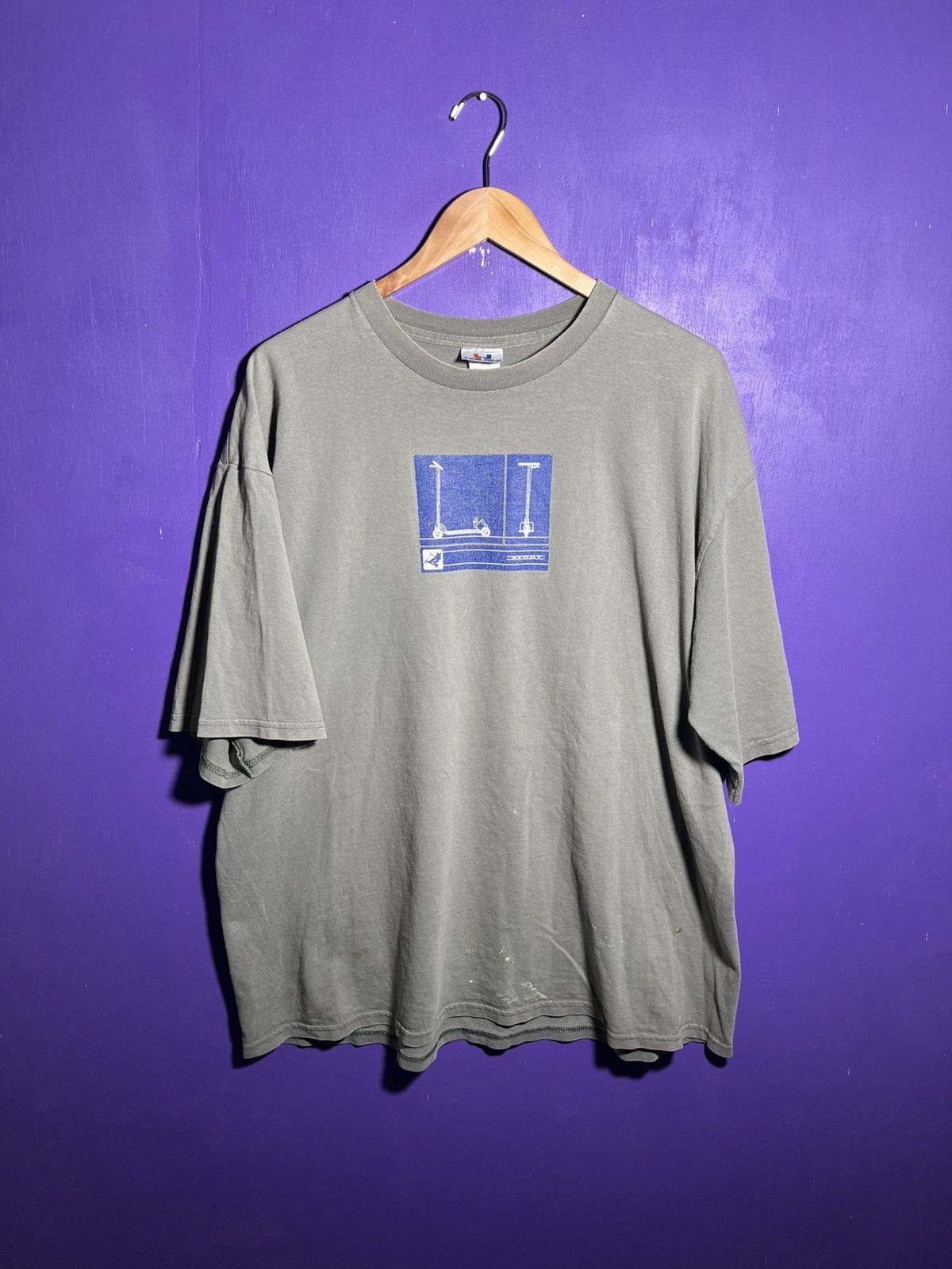 Vintage Vintage 90s Scooter riding faded promo t-shirt Size US XXL / EU 58 / 5 - 1 Thumbnail