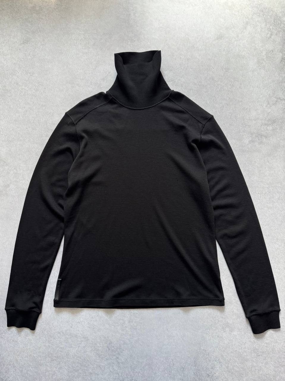 Prada Prada 2006 Black Tab Top Turtleneck Wool Sweater Size US XXL / EU 58 / 5 - 3 Thumbnail