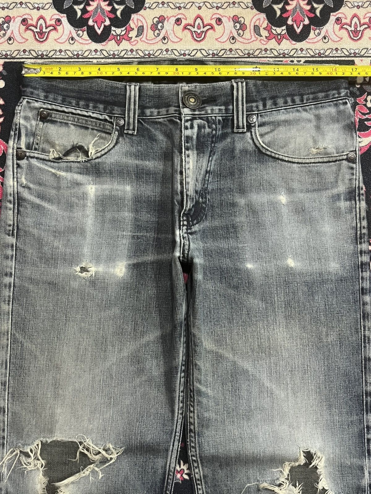 Black Label Vintage Japanese Brand Back Number Black Label Blowout Jeans Size US 32 / EU 48 - 12 Thumbnail