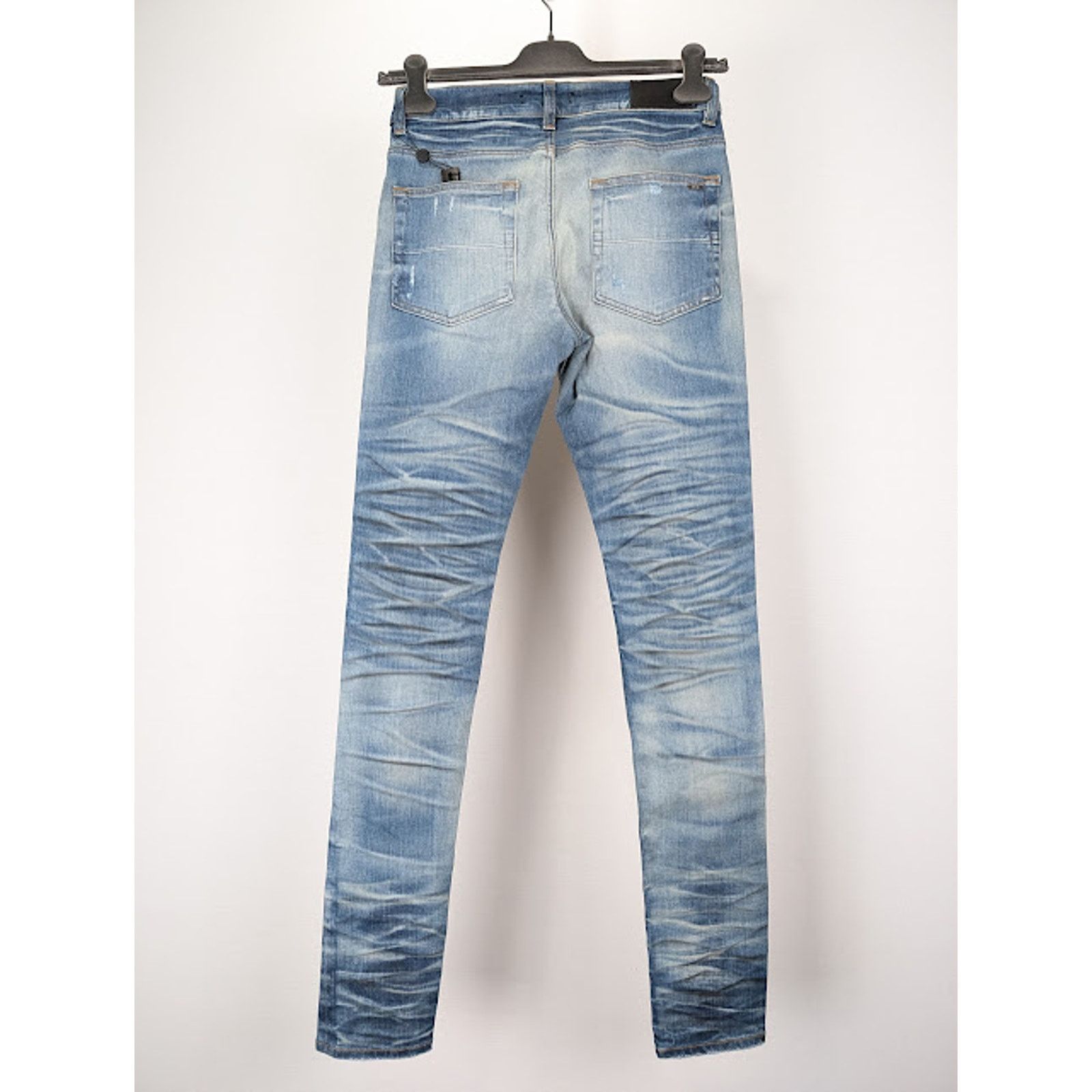 Amiri o1rshd1 Bleached MA Paisley MX1 Jeans Honeycomb Indigo Size US 40 / EU 56 - 12 Thumbnail
