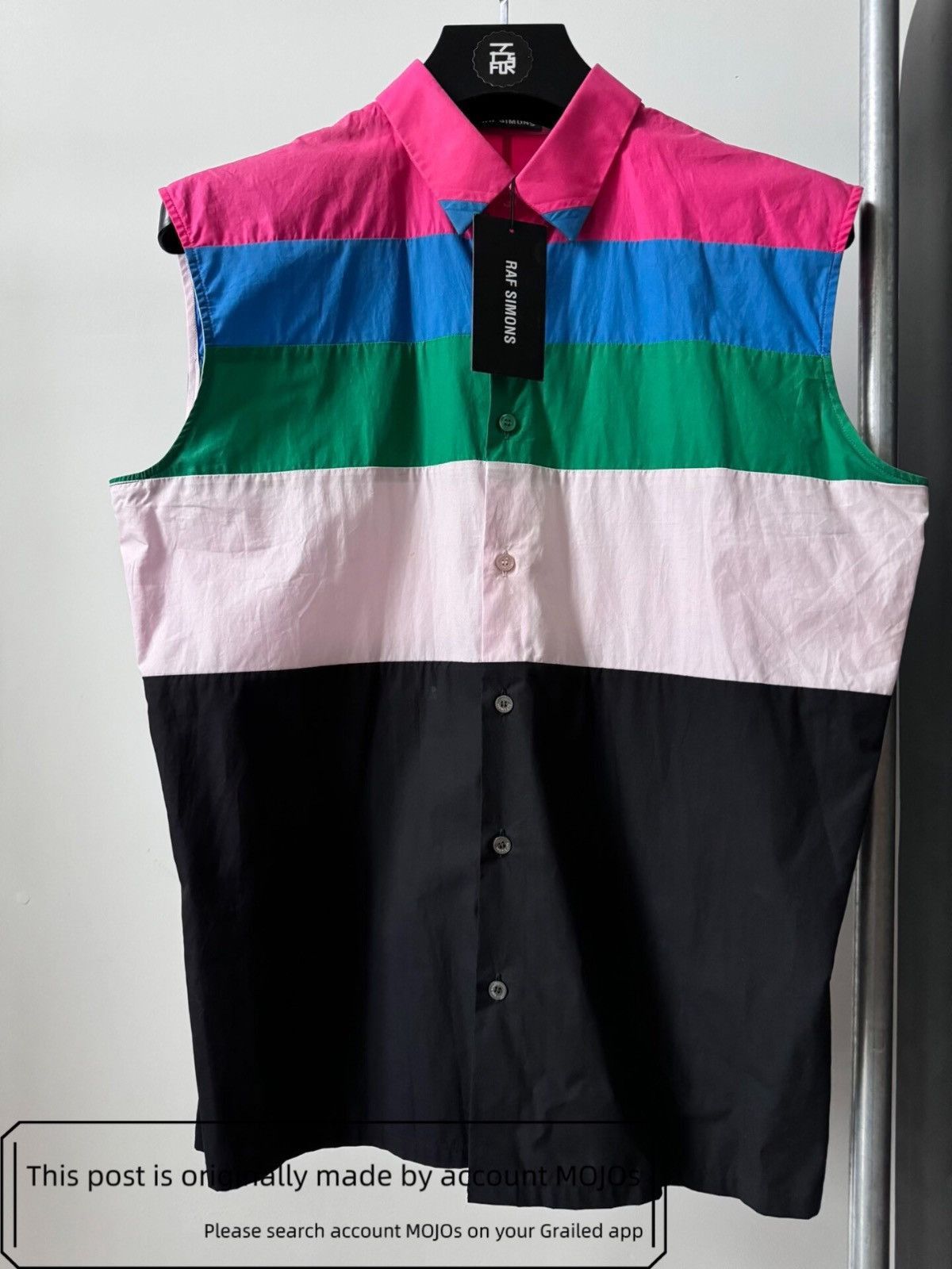 Raf Simons Raf Simons SS08 show style dark check sleeveless shirt