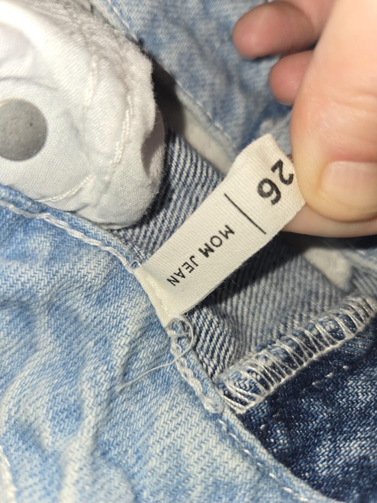 Pacsun PacSun Women's Patch On Blue Mom Jeans High Rise 26 Size 26" / US 2 / IT 38 - 4 Thumbnail