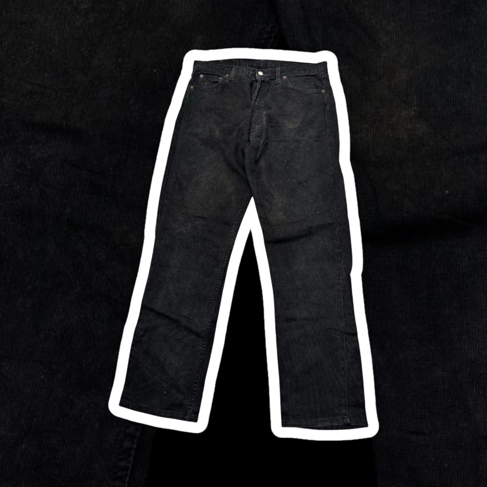 Designer Levi's 501 Black Jeans W36 L36 Size US 36 / EU 52 - 1 Thumbnail