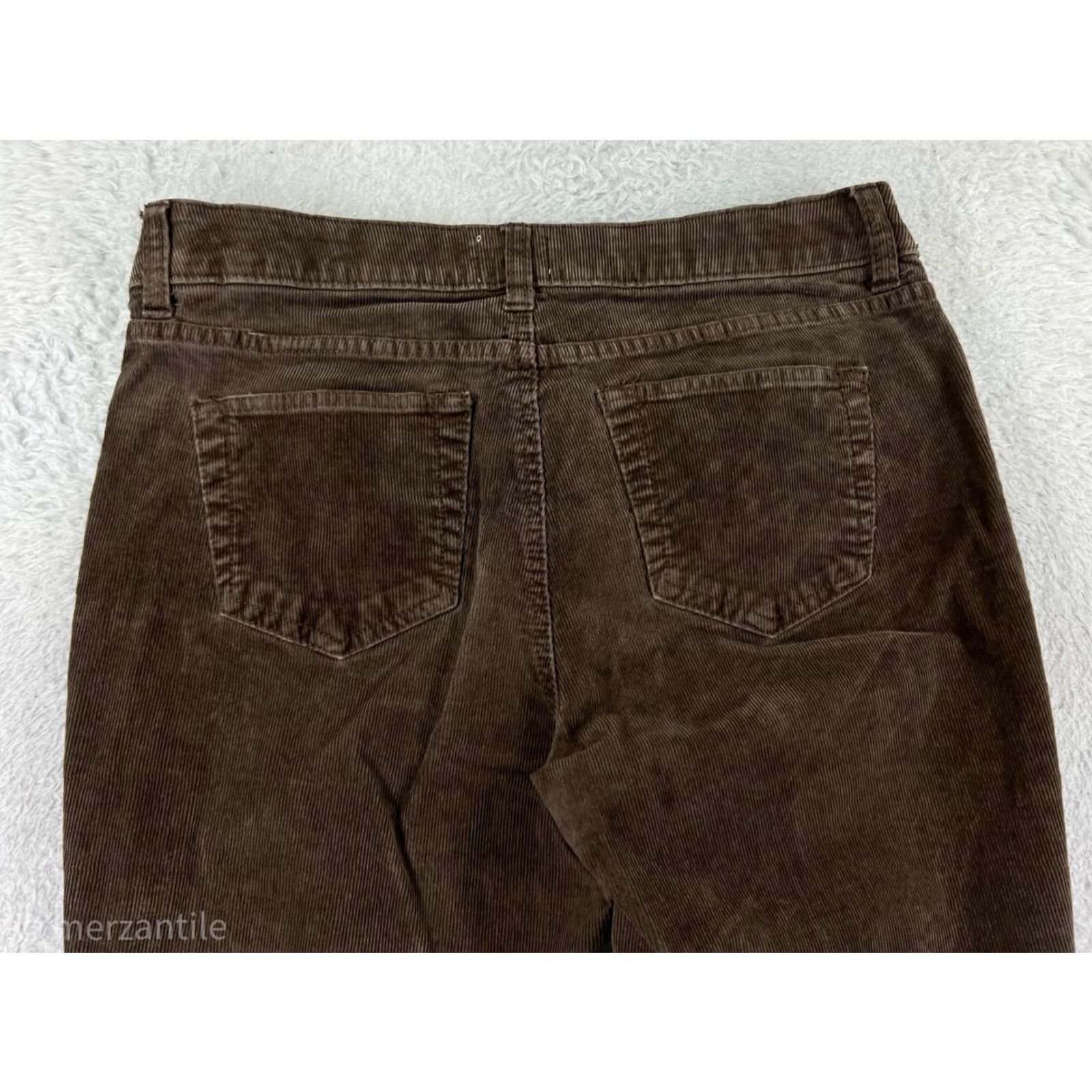 Vintage St. John's Bay Pants Women 31 Brown Corduroy Straight Leg Cotton Pockets Zip Fly Inseam 30" Womens Size 24" / US 00 / IT 34 - 4 Thumbnail