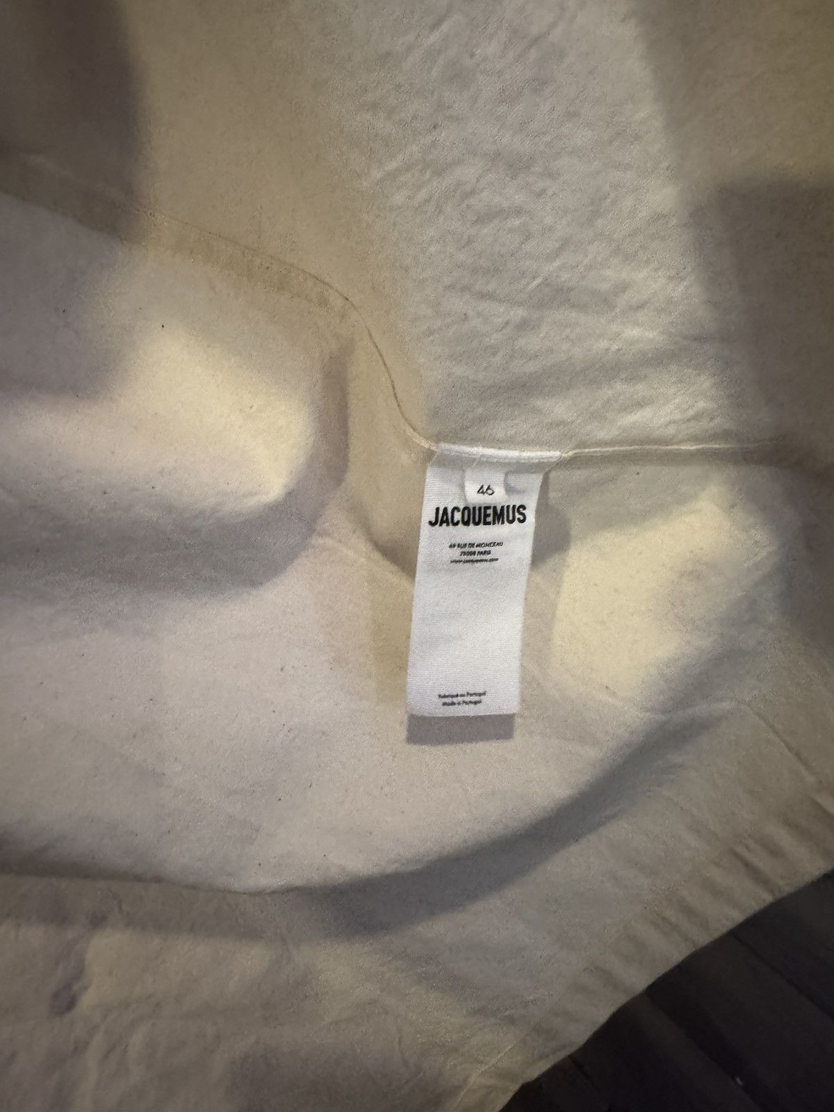 Jacquemus Jacquemus beige Le Raphia zip up short sleeve shirts Size US M / EU 48-50 / 2 - 2 Thumbnail