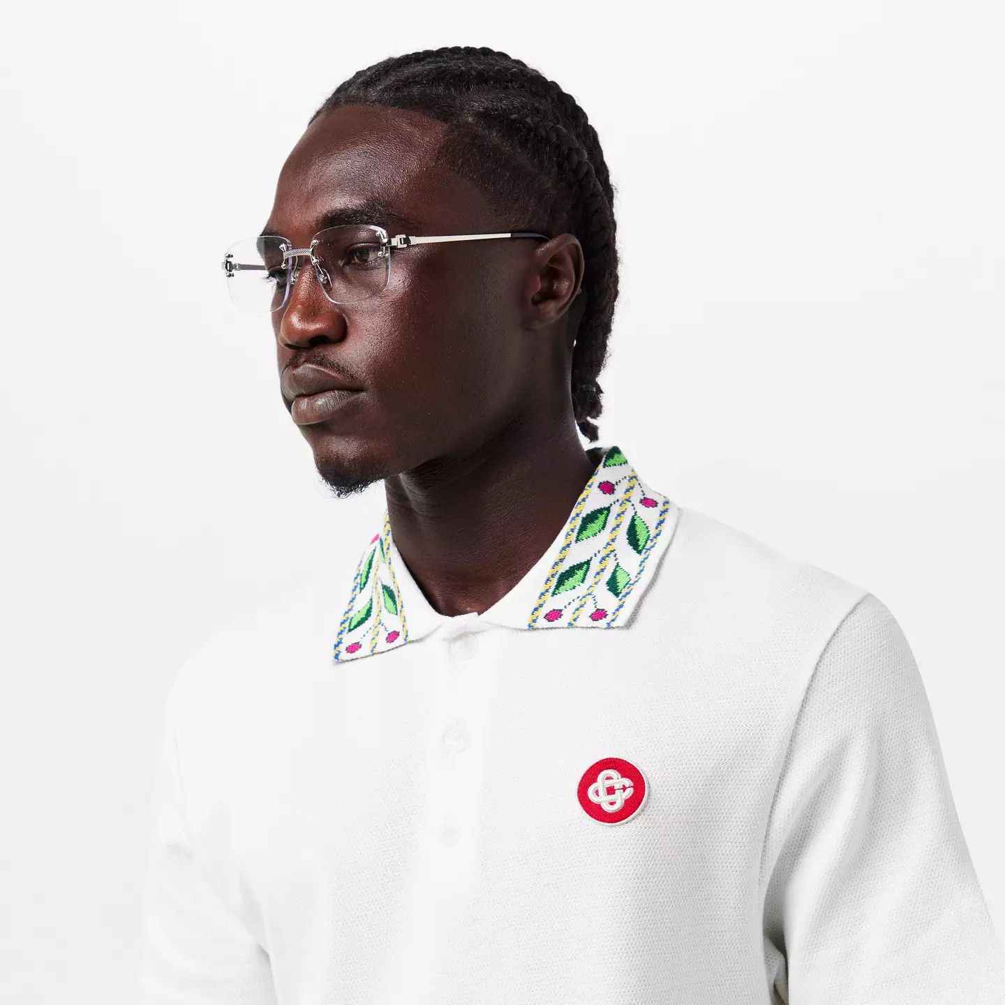 Casablanca o1g2r1mq0426 Laurel Logo Polo Shirt in White Size US S / EU 44-46 / 1 - 5 Thumbnail