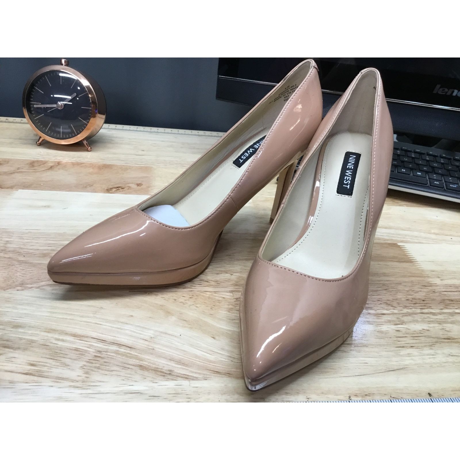 Nine West Nine West Shelbe 3 Women's 6 Nude Patent Stiletto Heel Pumps Size US 6 / IT 36 - 5 Thumbnail