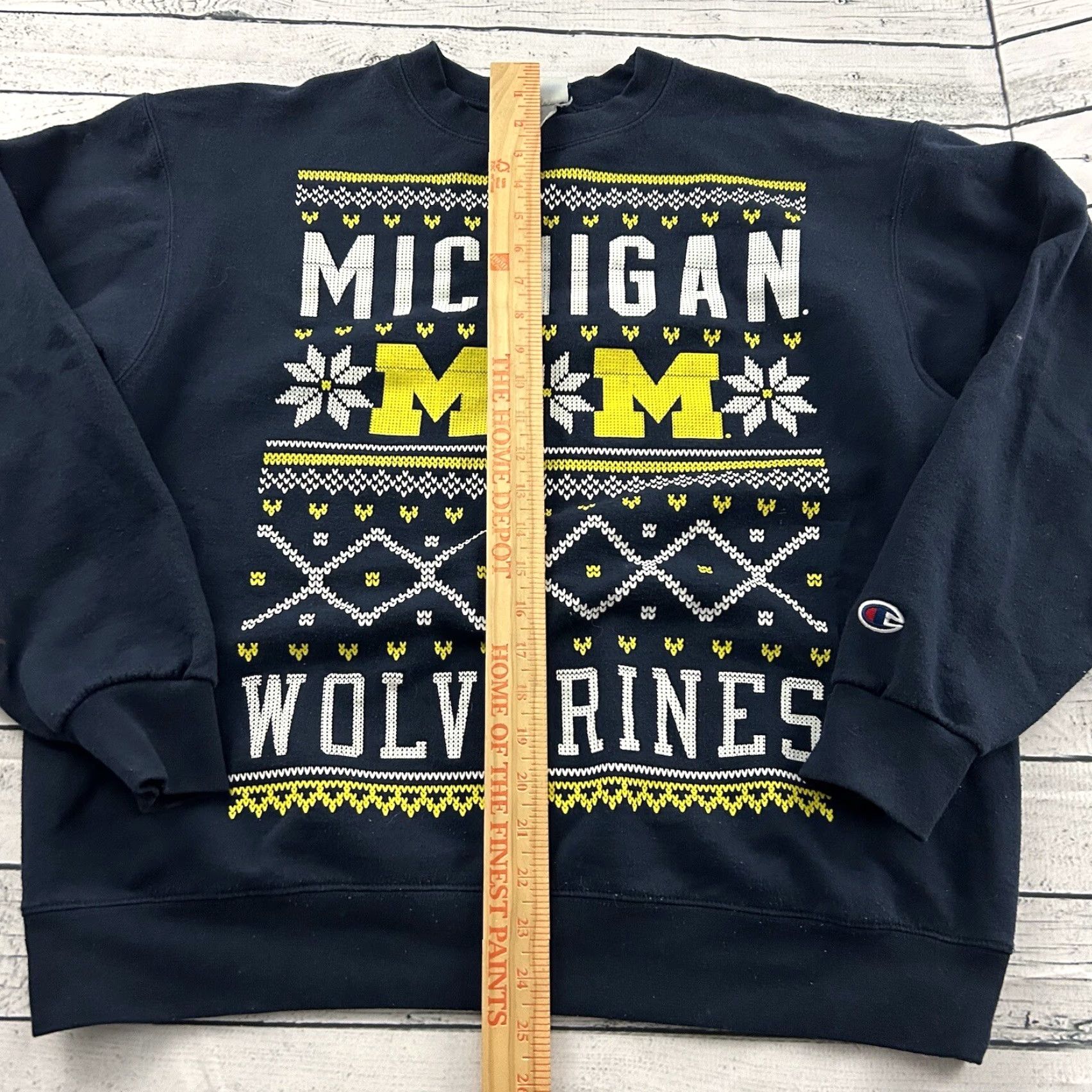 Champion Champion Michigan Wolverines Christmas Crewneck Sweatshirt Men L Blue Size US L / EU 52-54 / 3 - 5 Thumbnail