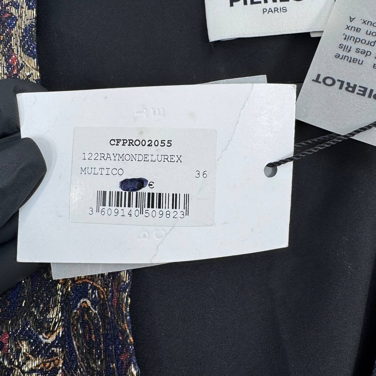 Other Claudie Pierlot Paris Dress Womens Metallic Jacquard Wrap 36 Size XS / US 0-2 / IT 36-38 - 4 Thumbnail