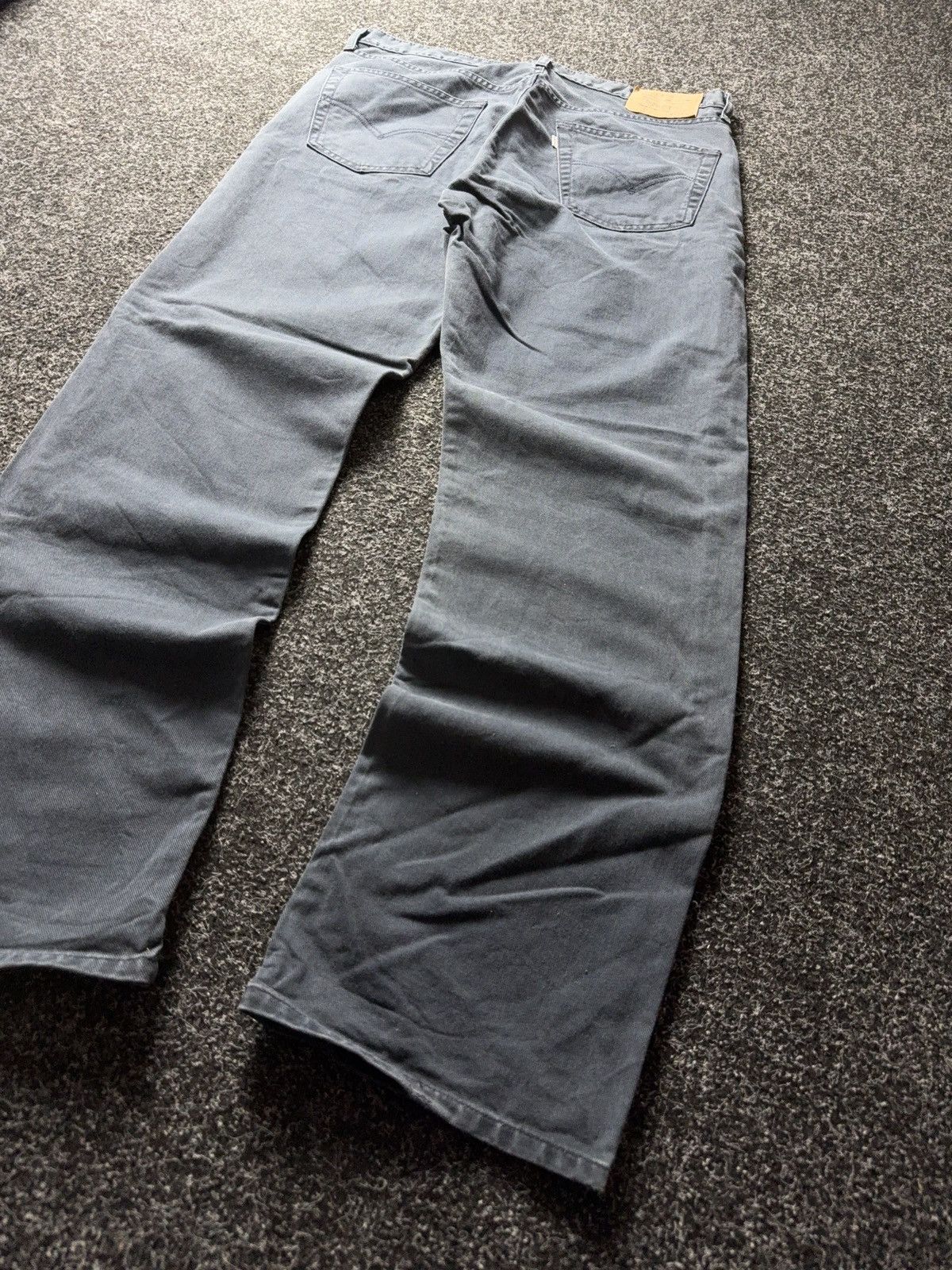 Levi's Vintage Clothing Vintage 90s USA Retro Levi’s 551 Jeans Faded Grey / Blue Size US 35 - 15 Thumbnail