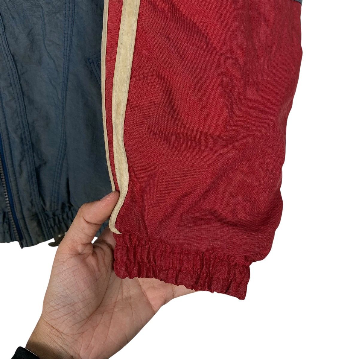 Adidas Vintage Adidas Big Logo Two Tones Windbreaker Jacket Size US XL / EU 56 / 4 - 14 Thumbnail