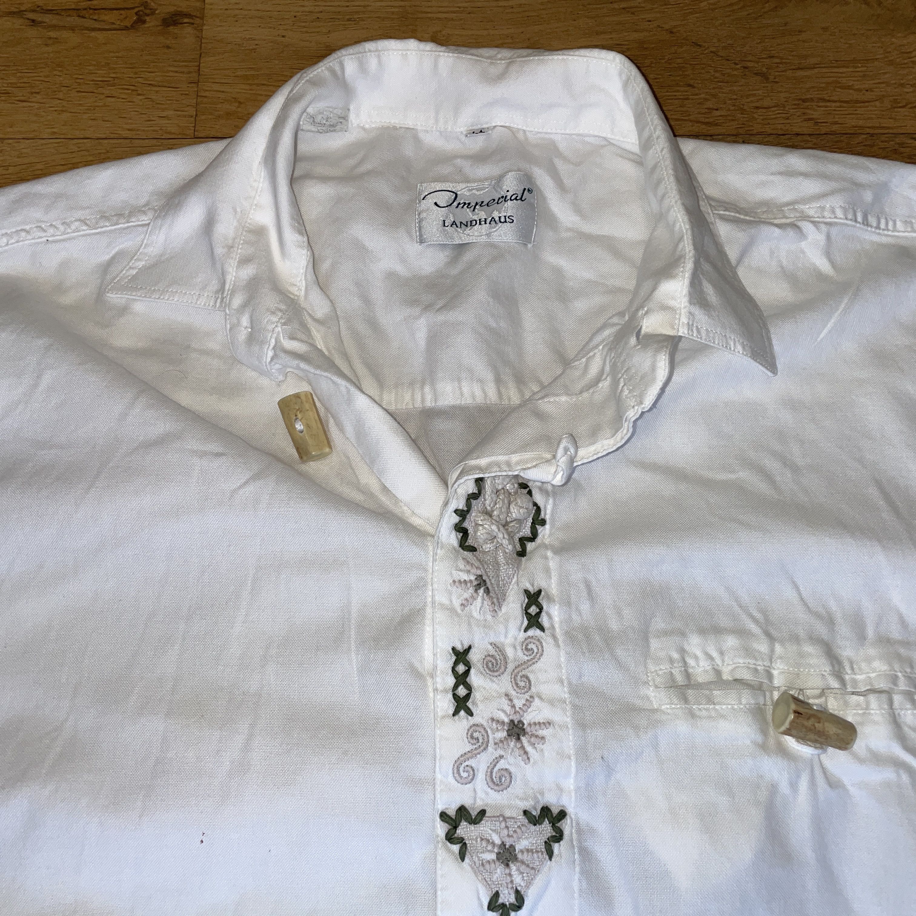 Vintage Imperial Landhaus Bavarian Hunting Shirt Vintage Size 41 Size US L / EU 52-54 / 3 - 3 Thumbnail