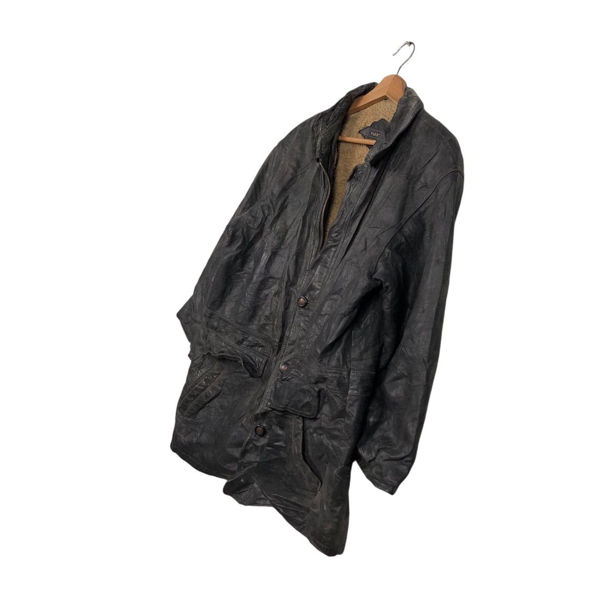 Vintage 📌Vintage 80's Biker Leather Jacket Parrton Blanket Military Size US M / EU 48-50 / 2 - 3 Thumbnail