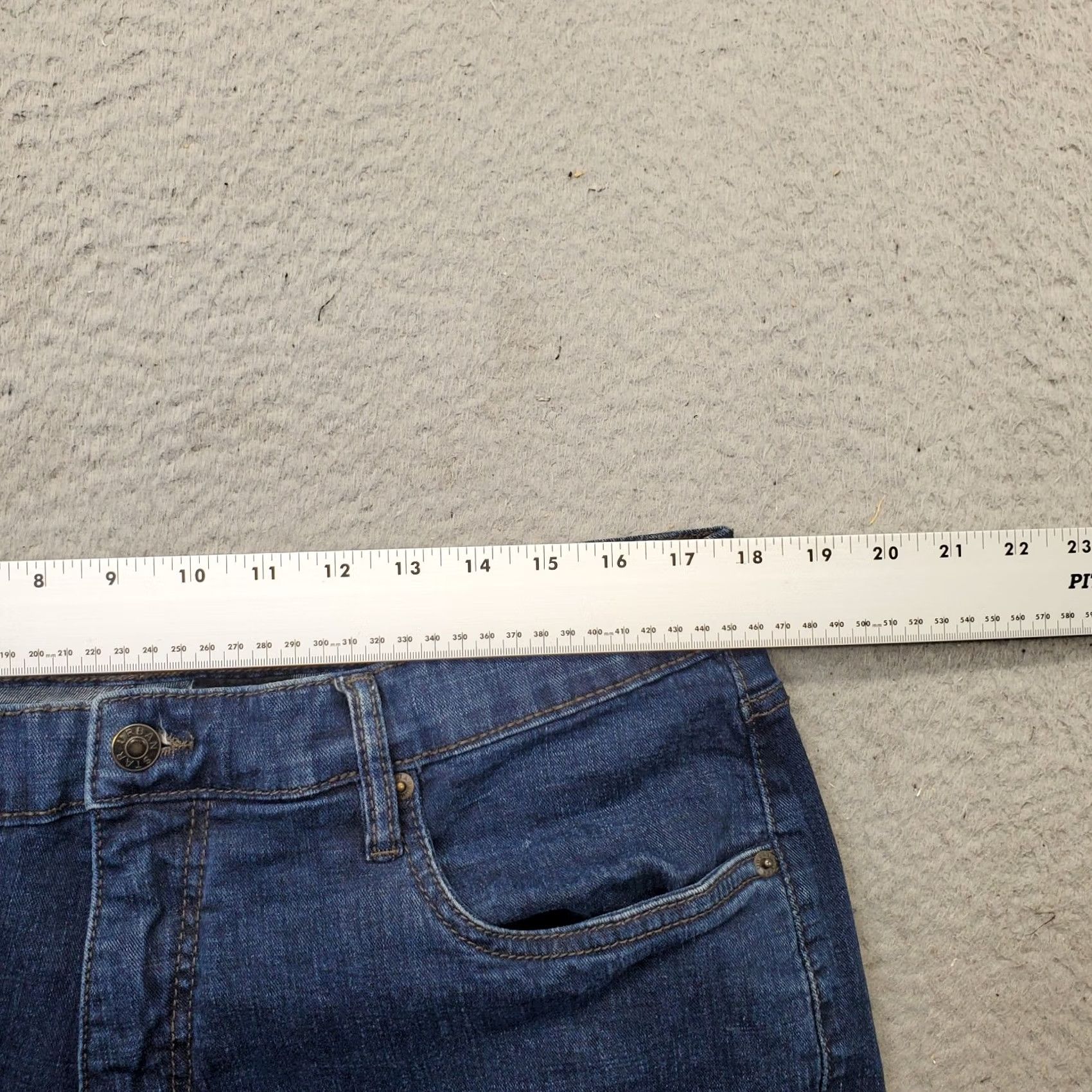 Vintage Urban Star Jeans Mens 40x32 Blue Denim Stretch Faded Double Stitch Straight Leg - Regular Size 40 Mens Blue Denim Jeans Size US 40 / EU 56 - 6 Thumbnail