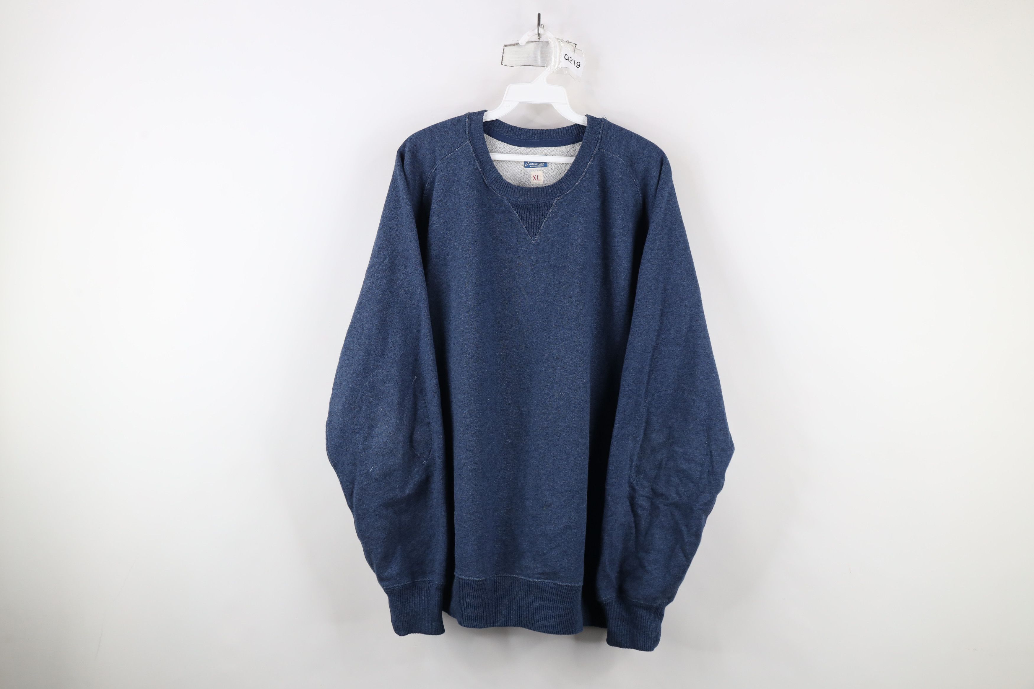 J.Crew × Vintage J Crew Terry Vintage Fleece Crewneck Sweatshirt Heather Blue Size US XL / EU 56 / 4 - 1 Thumbnail