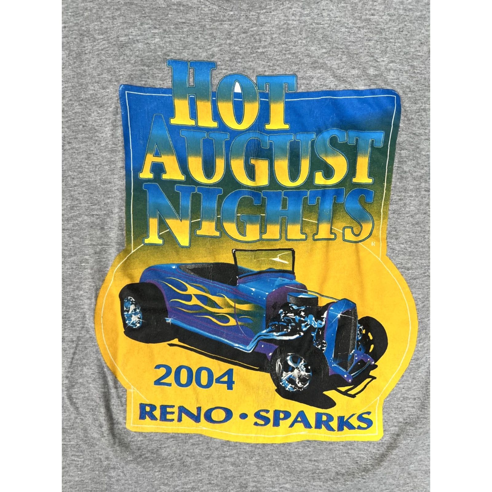 Port & Company VINTAGE Hot August Nights Shirt Mens XL Gray 2004 Reno Sparks Classic Car Tee Size US XL / EU 56 / 4 - 4 Thumbnail