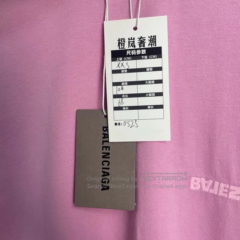 Balenciaga Balenciaga Reversed letter embroidery short sleeve/XXS Size US XXS / EU 40 - 5 Thumbnail