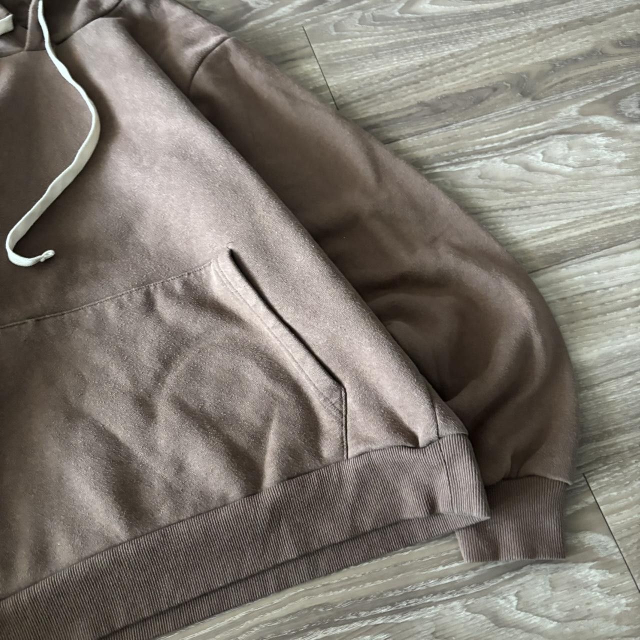 Vintage Crazy Vintage Y2K/2000s Brown Blank Streetwear Pullover Hoodie! Size US M / EU 48-50 / 2 - 4 Thumbnail