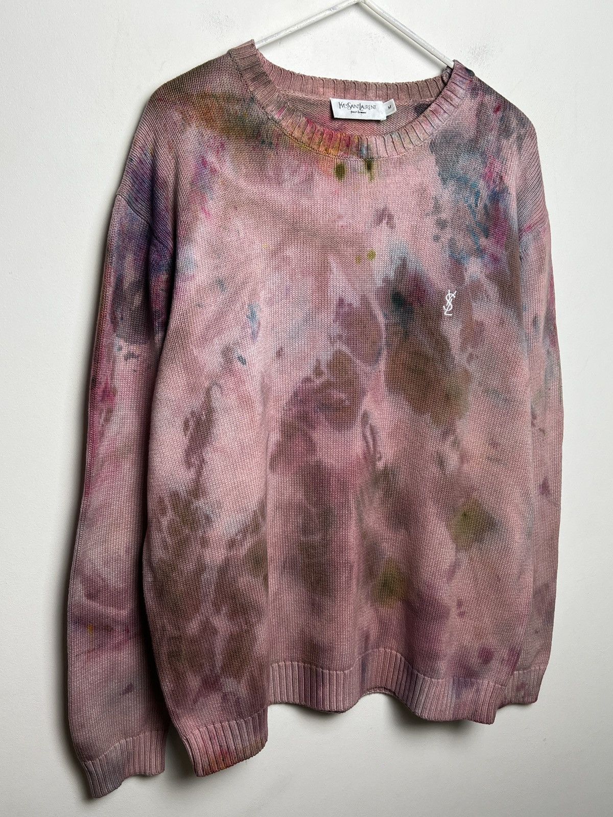 Yves Saint Laurent YSL y2k tie dye vintage sweater m-l Size US L / EU 52-54 / 3 - 7 Thumbnail
