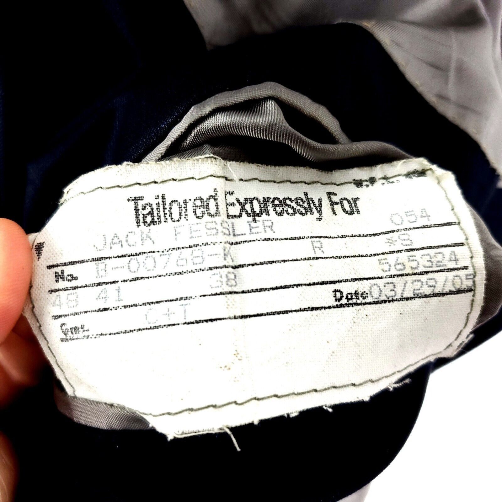 Hart Schaffner Marx Hart Schaffner Marx Wool 2 Button Blazer 46R Blue Windowpane Size 46R - 8 Thumbnail