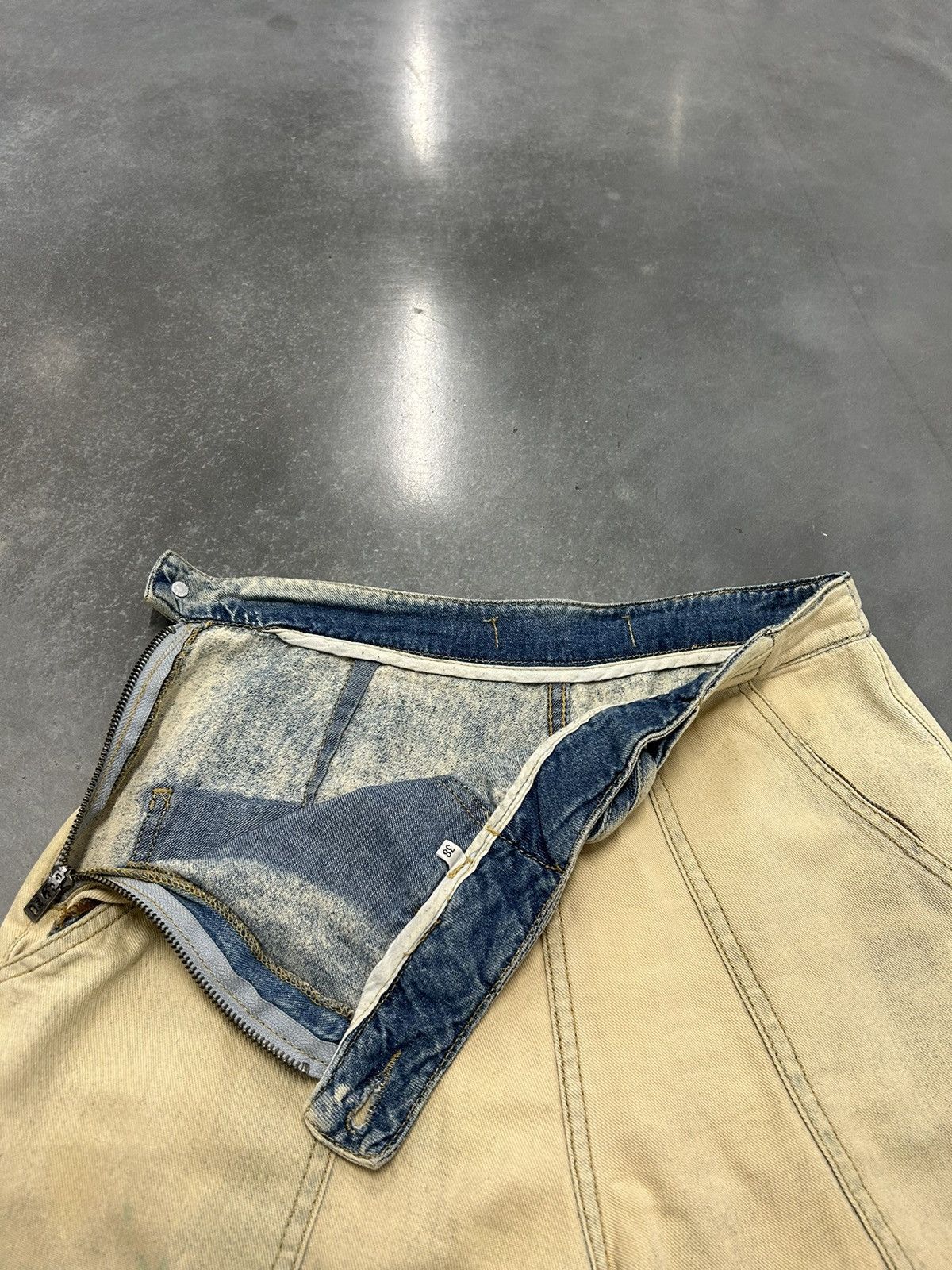 Other Tan and blue wide leg denim shorts Size US 38 / EU 54 - 4 Thumbnail