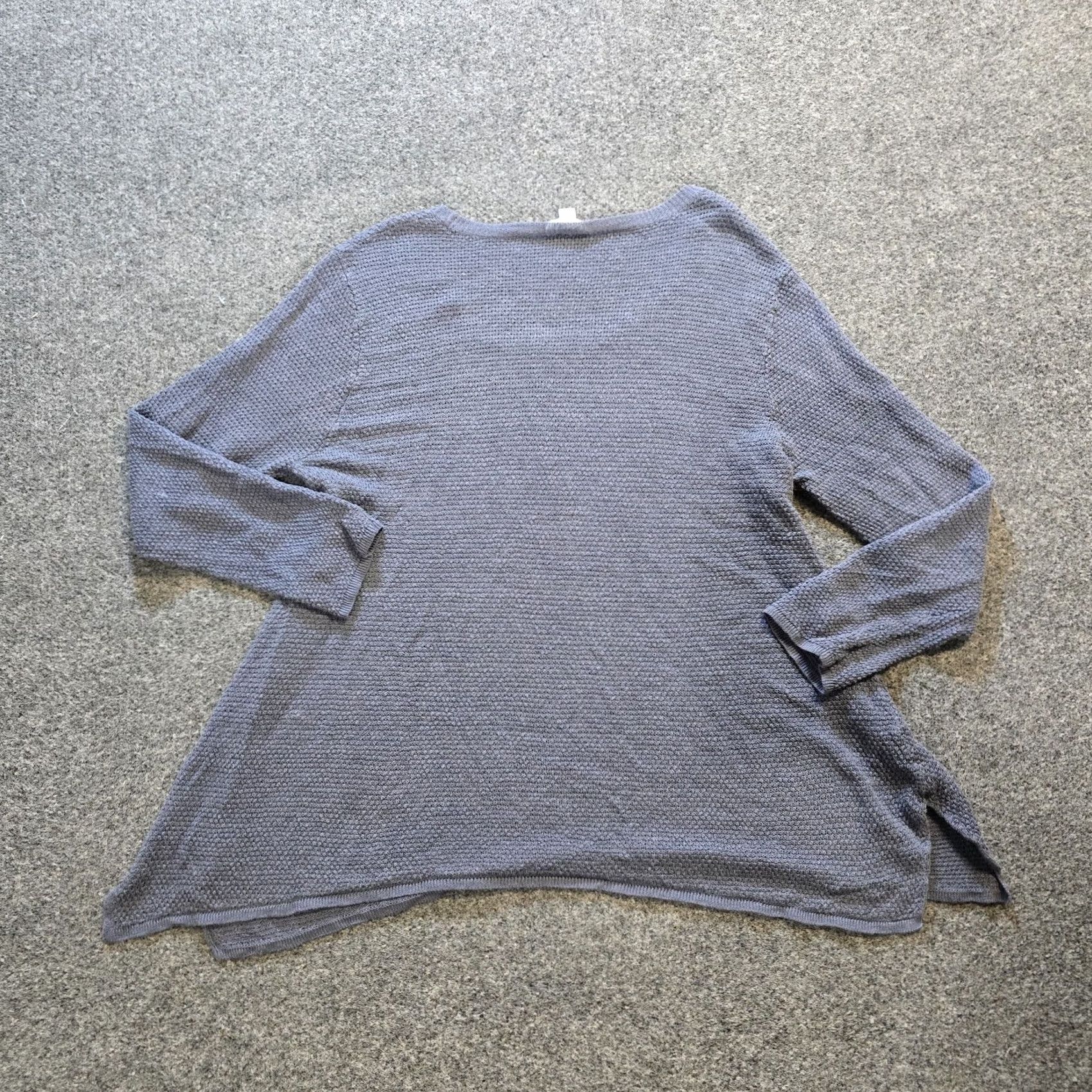 J. Jill J Jill Sweater Womens Size XL Gray Linen Blend Knit Textured Waffle Knit Casual Shirt Size XL / US 12-14 / IT 48-50 - 7 Thumbnail