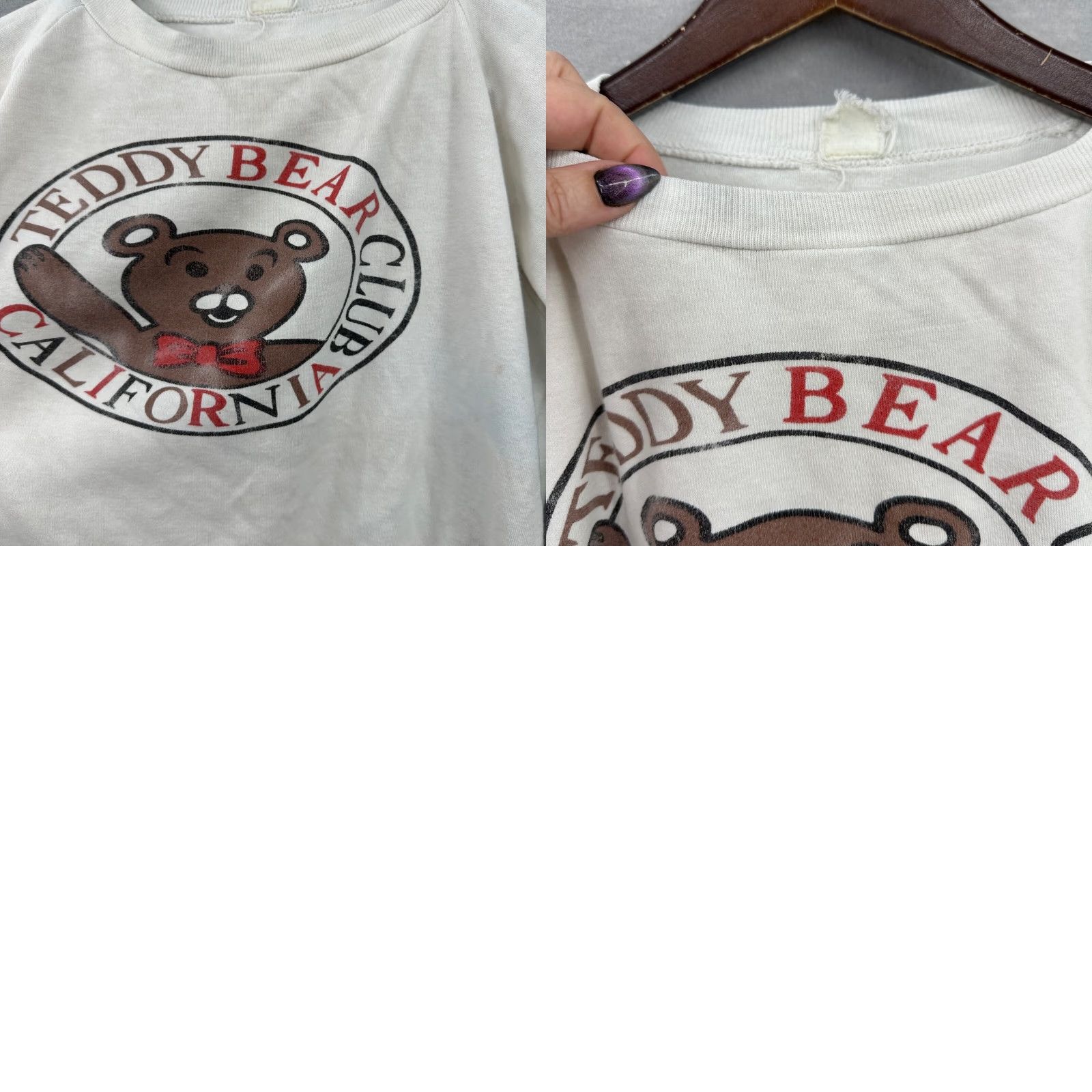 Vintage VINTAGE Teddy Bear Club California Sweatshirt Womens L White 80s 90s USA Graphic Print Pullover Crew Neck Knit Cotton Regular Classic Mens Girls Boys Size L / US 10 / IT 46 - 9 Thumbnail