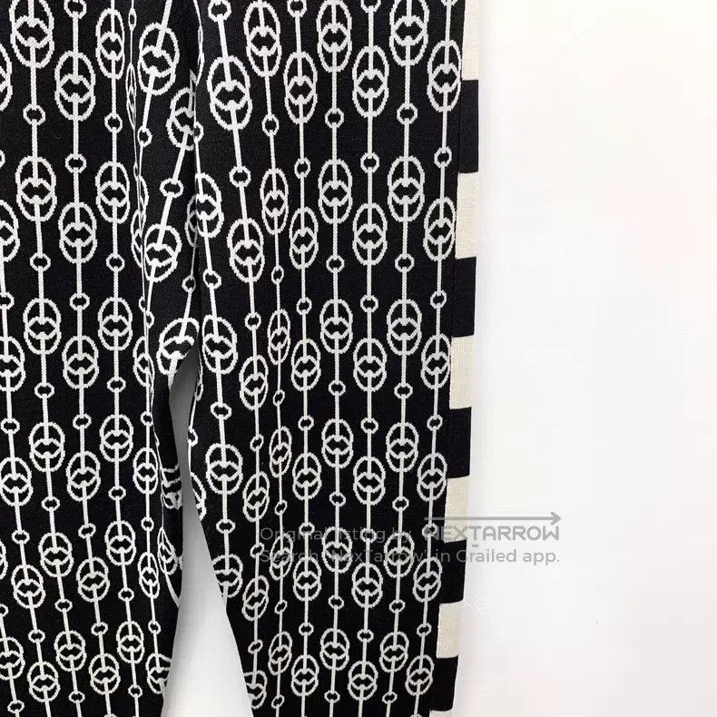 Hermes Hermes Black Printed Knit Drawstring Trousers Size 24" / US 00 / IT 34 - 4 Thumbnail