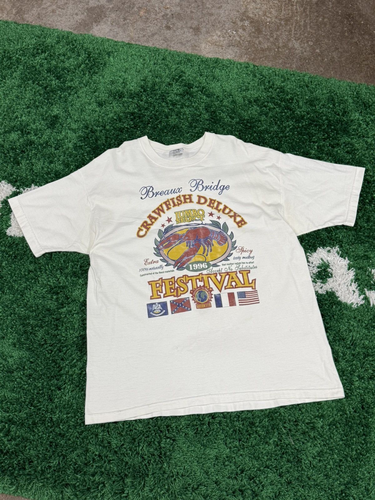 Vintage RARE 1996 Breaux Bridge Crawfish Festival Shrimp Tee XL Size US XL / EU 56 / 4 - 1 Thumbnail