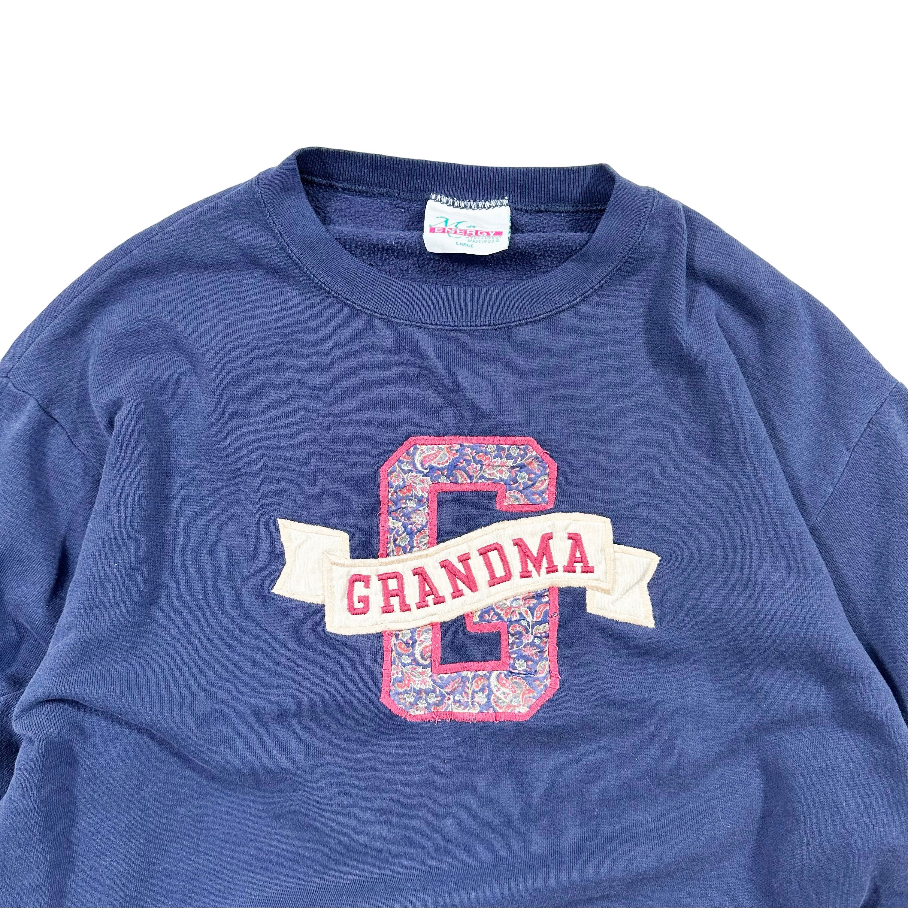 Vintage Vintage 90s Grandma Spellout Patch Sweater Size US L / EU 52-54 / 3 - 2 Thumbnail