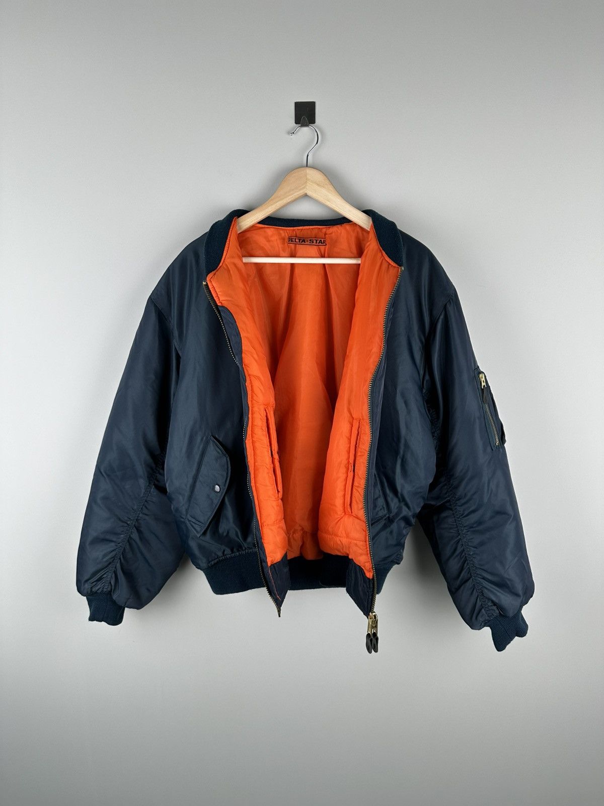 Delta × Japanese Brand Y2k Delta Bomber Jacket Oversized Size US L / EU 52-54 / 3 - 3 Thumbnail