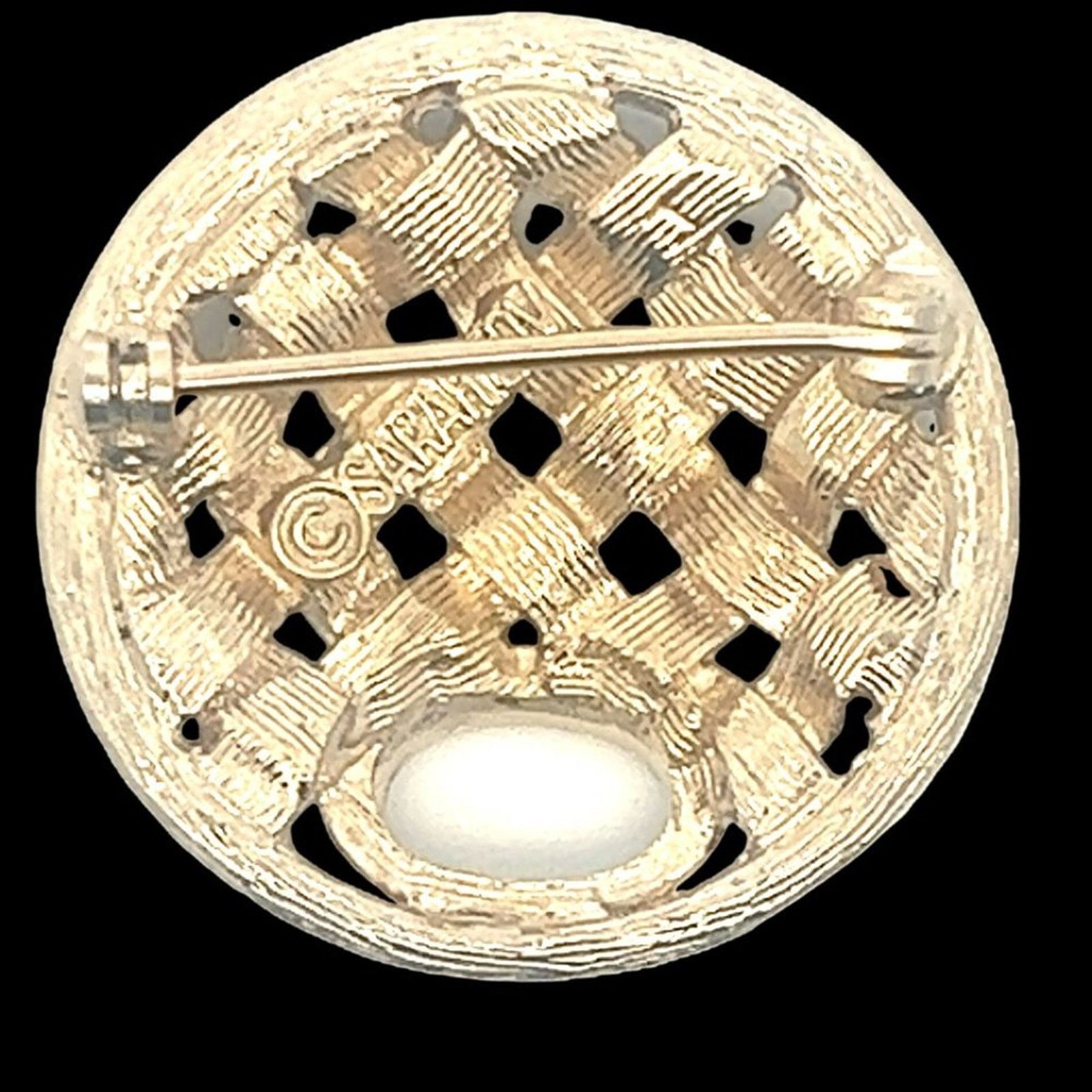 & Other Stories Vintage Signed - Sara Coventry Basket Weave Shield Brooch Size ONE SIZE - 2 Thumbnail