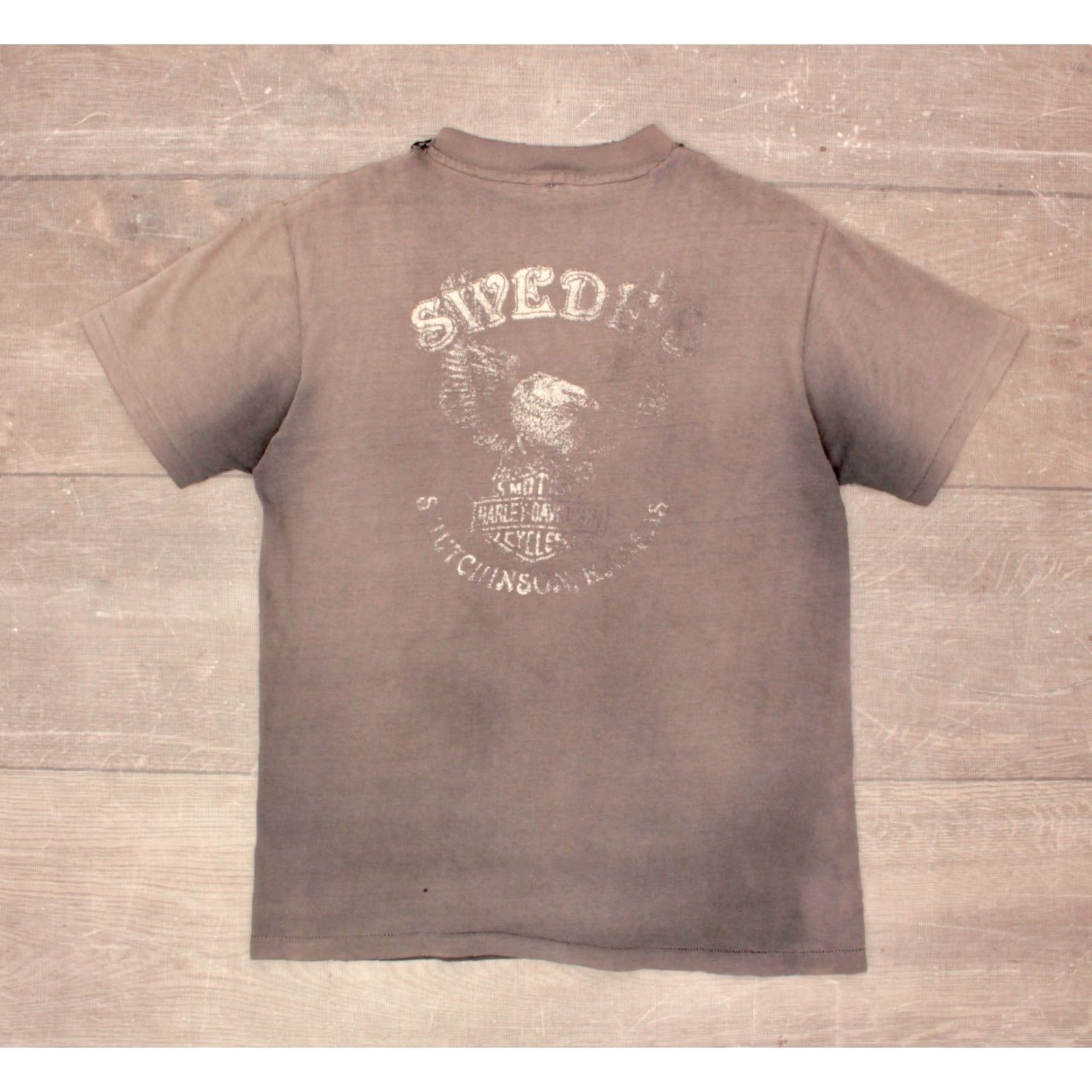 Hanes VINTAGE Harley Davidson Shirt Men 80s This Is Country Eagle TShirt Gray M Hanes Cotton Graphic Tee 1980s Mens Size US M / EU 48-50 / 2 - 2 Thumbnail