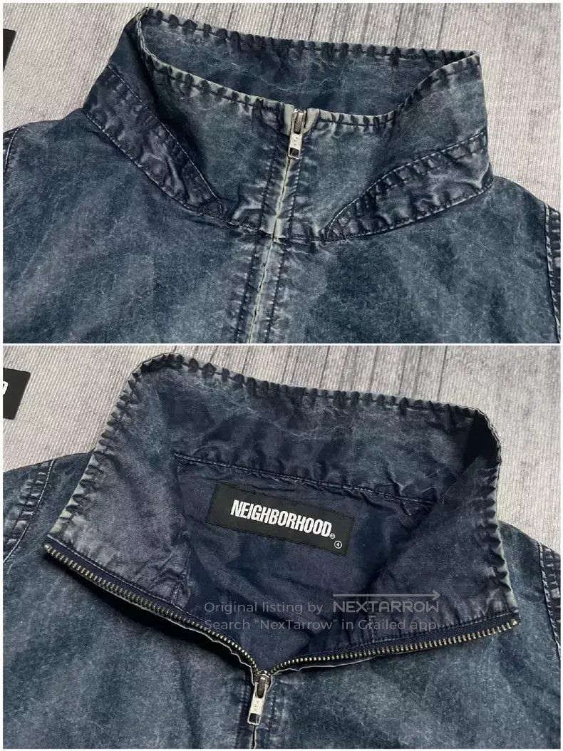 Neighborhood Neighborhood Faux Denim Heavily Washed and Bleached Jacket Size US L / EU 52-54 / 3 - 4 Thumbnail