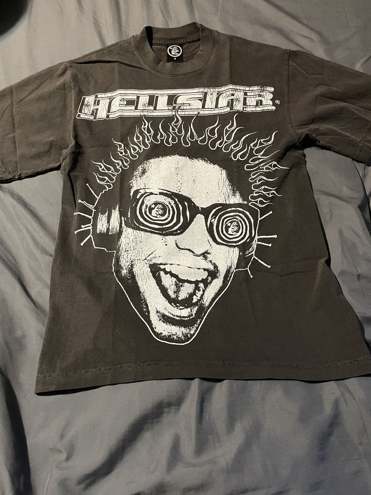 Image of Hellstar Rage Tee in Dark Grey, Men's (Size Small)