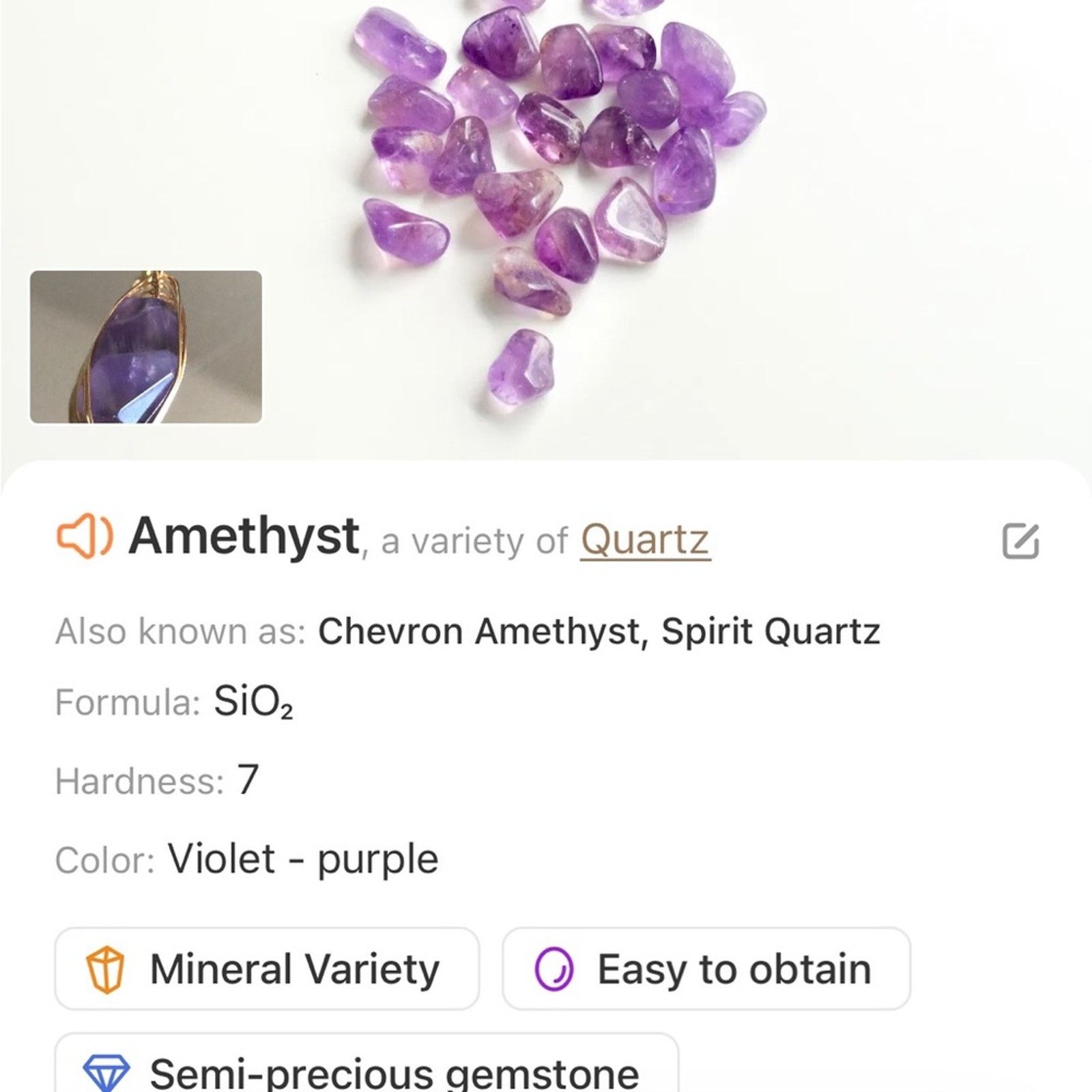 Handmade Handcrafted gold wire cage genuine amethyst stone necklace Size ONE SIZE - 3 Thumbnail