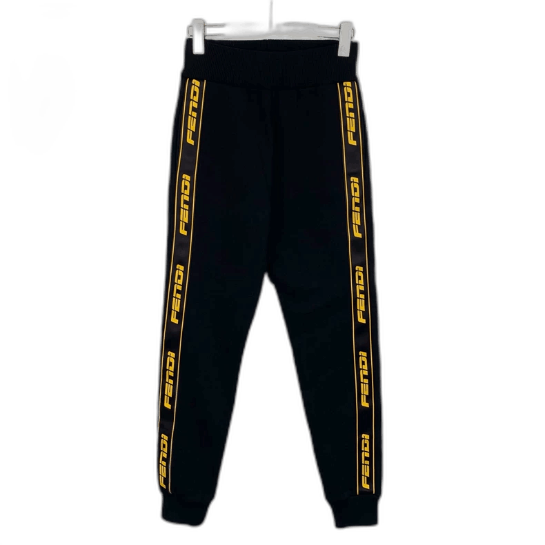 Fendi Black Jogger Pants with Logo