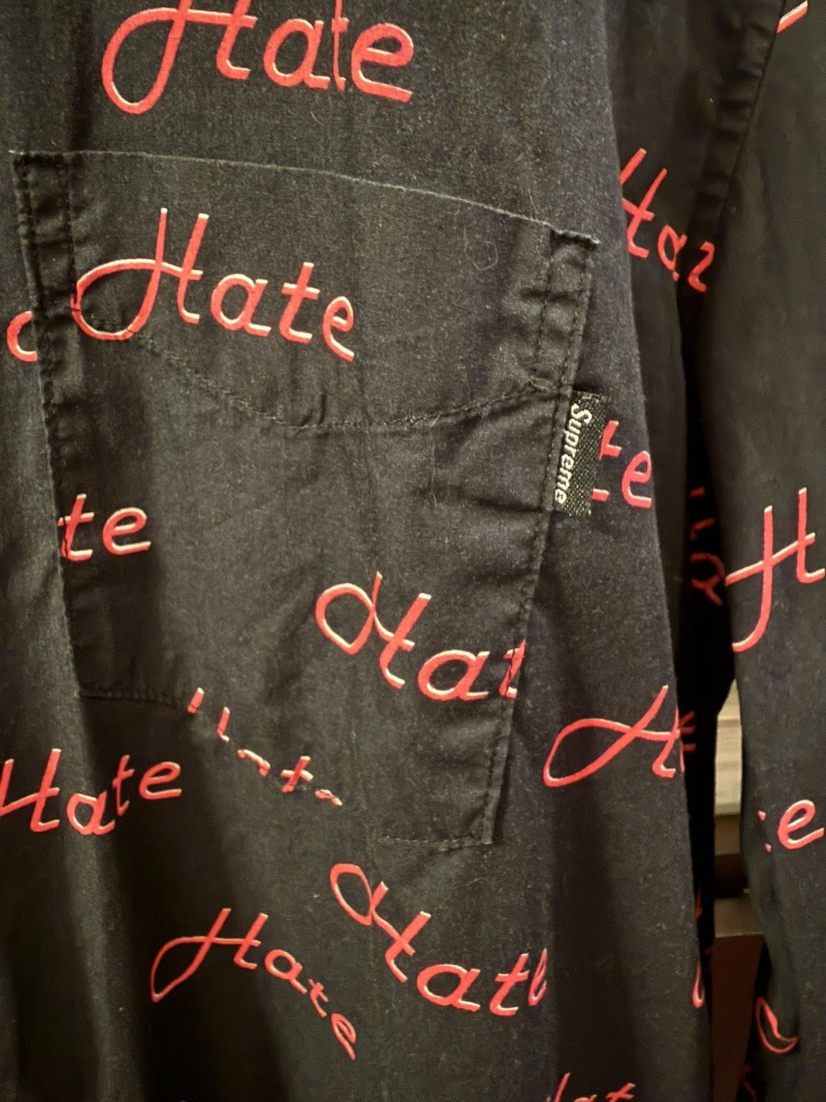 Supreme Supreme Hate Button Up L/S Shirt FW13 Size US M / EU 48-50 / 2 - 3 Thumbnail