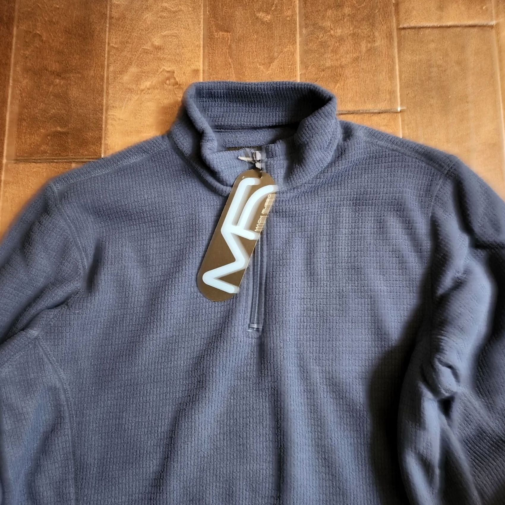 Vintage Mack Navy Blue Sweater 1/4 Zip Pocket - Size L - Men - Polyester - Pullover - Regular Fit - NWT Size US L / EU 52-54 / 3 - 4 Thumbnail