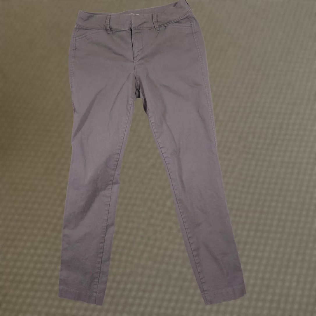 Old Navy Old Navy Pants Womens 2 Gray Pixie Skinny Ankle Stretch Chino Twill Work Pants Size 26" / US 2 / IT 38 - 1 Thumbnail