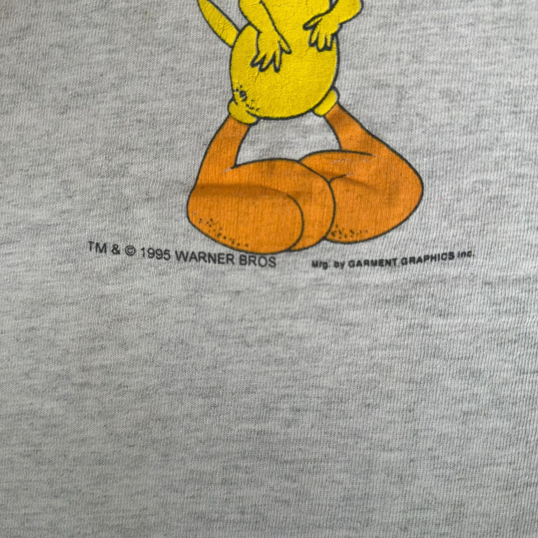 Warner Bros Vintage 90s Looney Tunes Sylvester Tweety T-Shirt Kimono Sle Size US XL / EU 56 / 4 - 3 Thumbnail