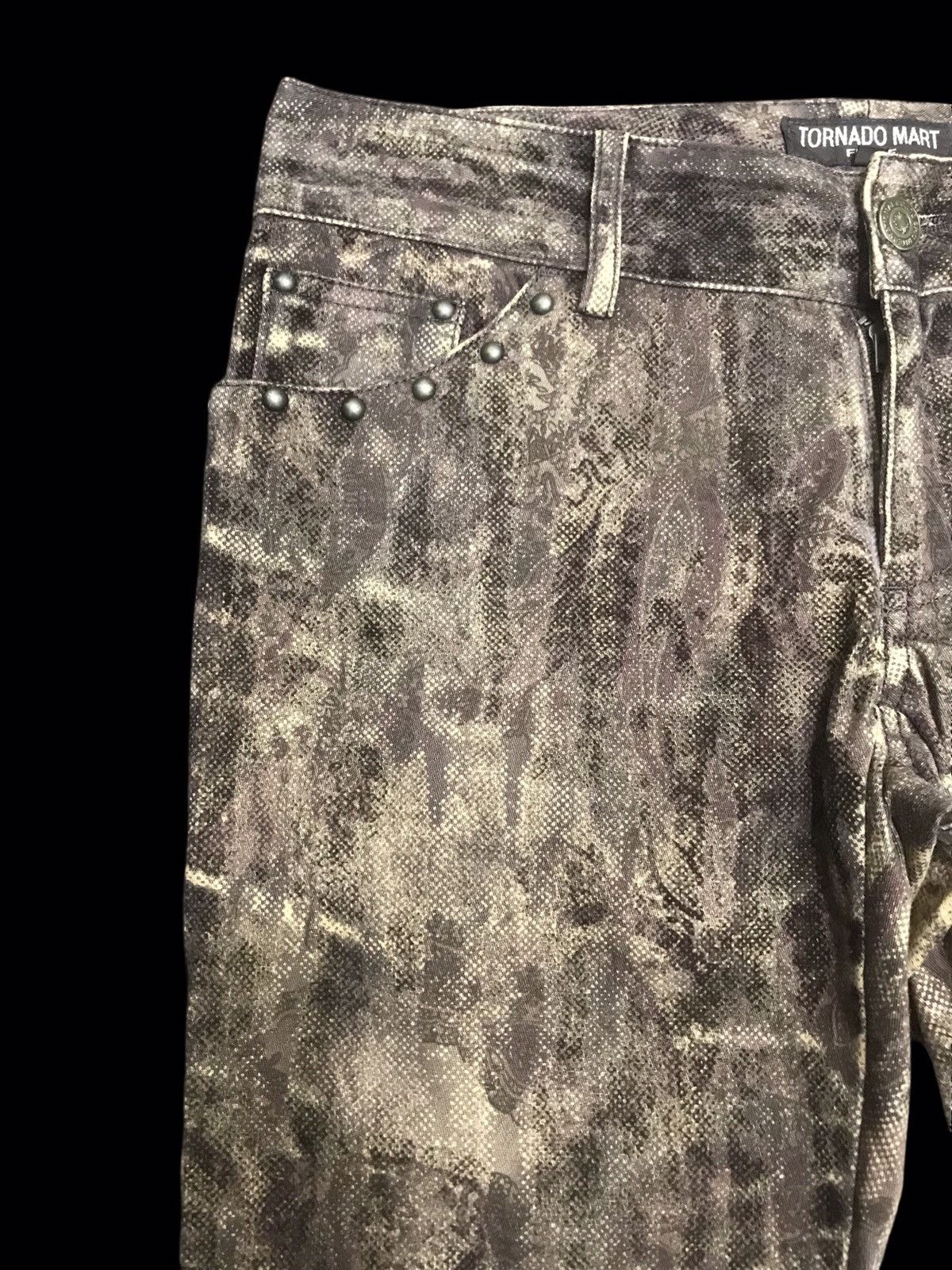 Designer × Tornado Mart 💥ARTISANAL💥FLARE TORNADO MART VELVET FLORAL PANT F265 Size 28" / US 6 / IT 42 - 5 Thumbnail