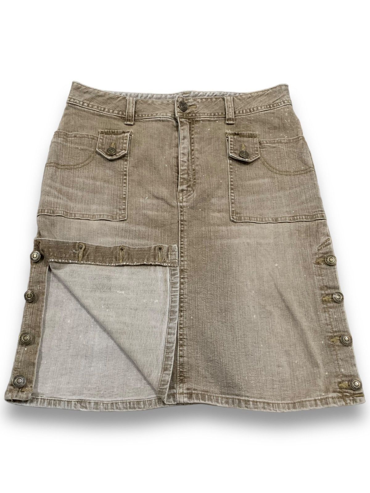 Japanese Brand Vintage Japanese Brand Washed Denim Mini Skirt Jeans Size 29" - 3 Thumbnail