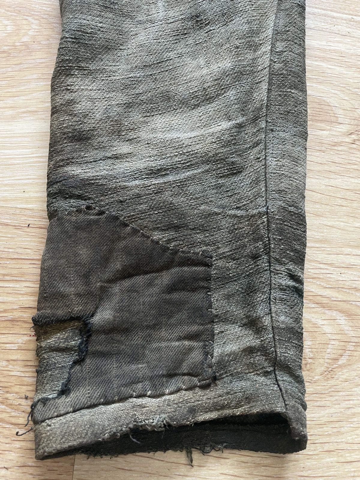 Vintage 1890-1910 Shepherds Pants (hemp + linen Shuttle loom woven) Size US 34 / EU 50 - 12 Thumbnail