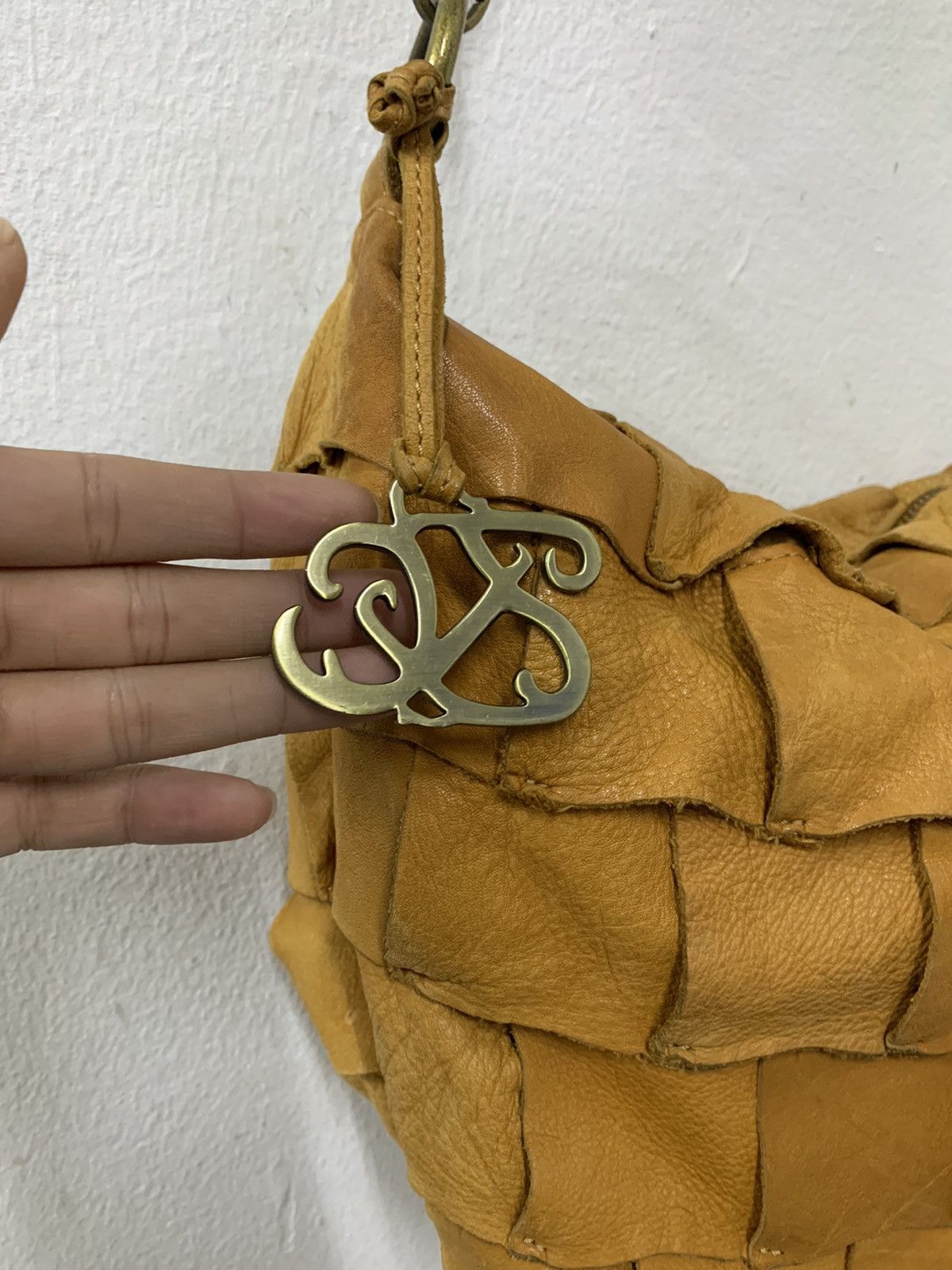 Leather Leather Patches Handbag Kapital Style Size ONE SIZE - 3 Thumbnail