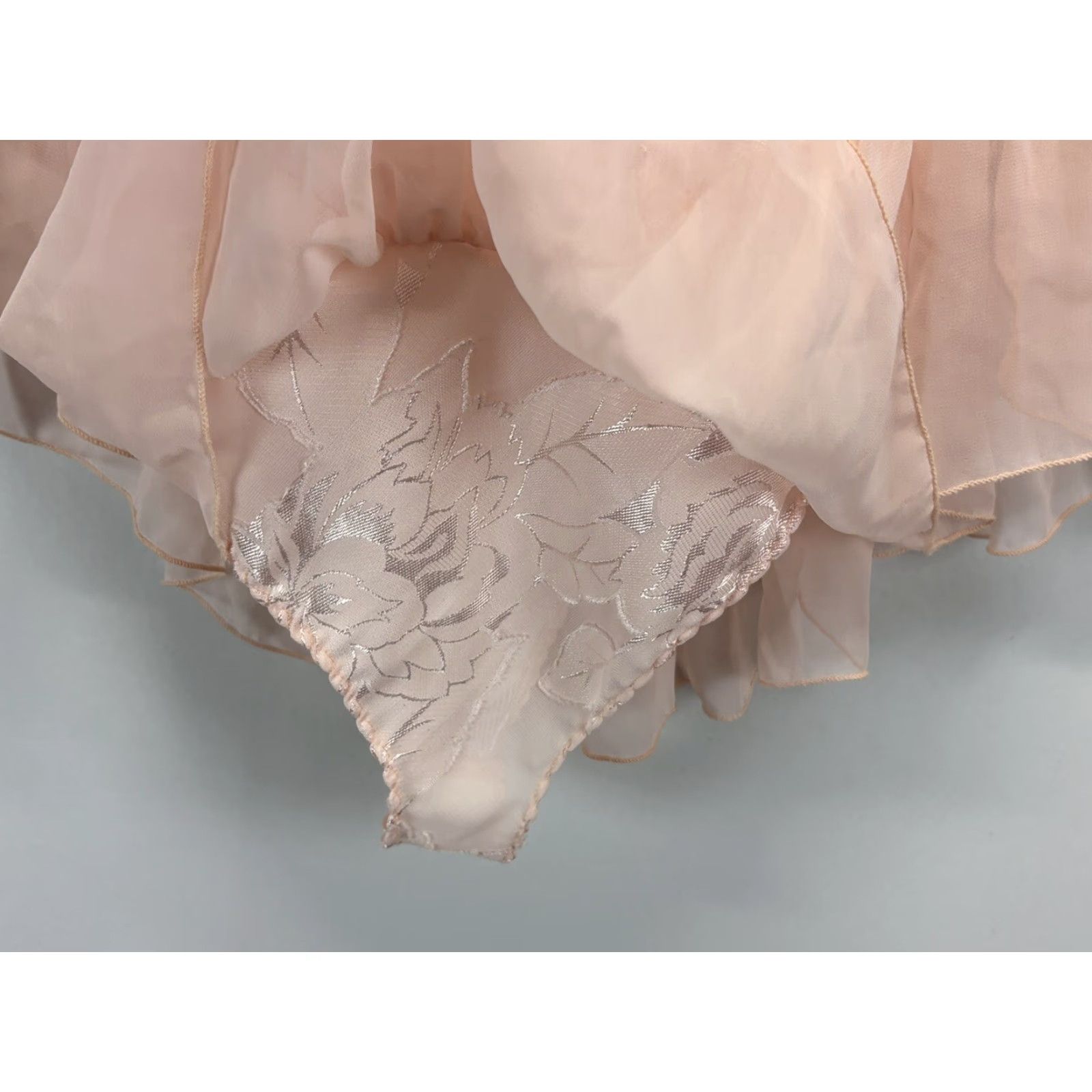 Vintage VINTAGE Ralph Montenero Teddy Lingerie Medium Pink Floral Satin High Cut 1970s Womens Size ONE SIZE - 5 Thumbnail
