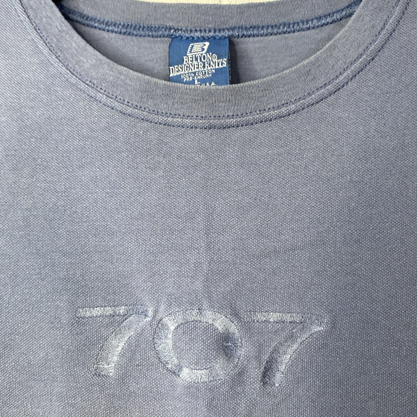 Vintage VINTAGE Belton T Shirt Made In USA 707 Original Rare Mens Large L 22x28 Blue USA Shirt Mens Large L Belton T Shirt Vintage Made In USA 707 22x28 Size US L / EU 52-54 / 3 - 2 Thumbnail